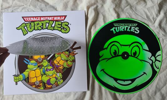 Teenage Mutant Ninja Turtles – Let's Kick Shell (Deluxe Edition,Tubular Turtle Swirl) - SNES Video Game Soundtrack- Vinyl Record EP - Sound Hound Records