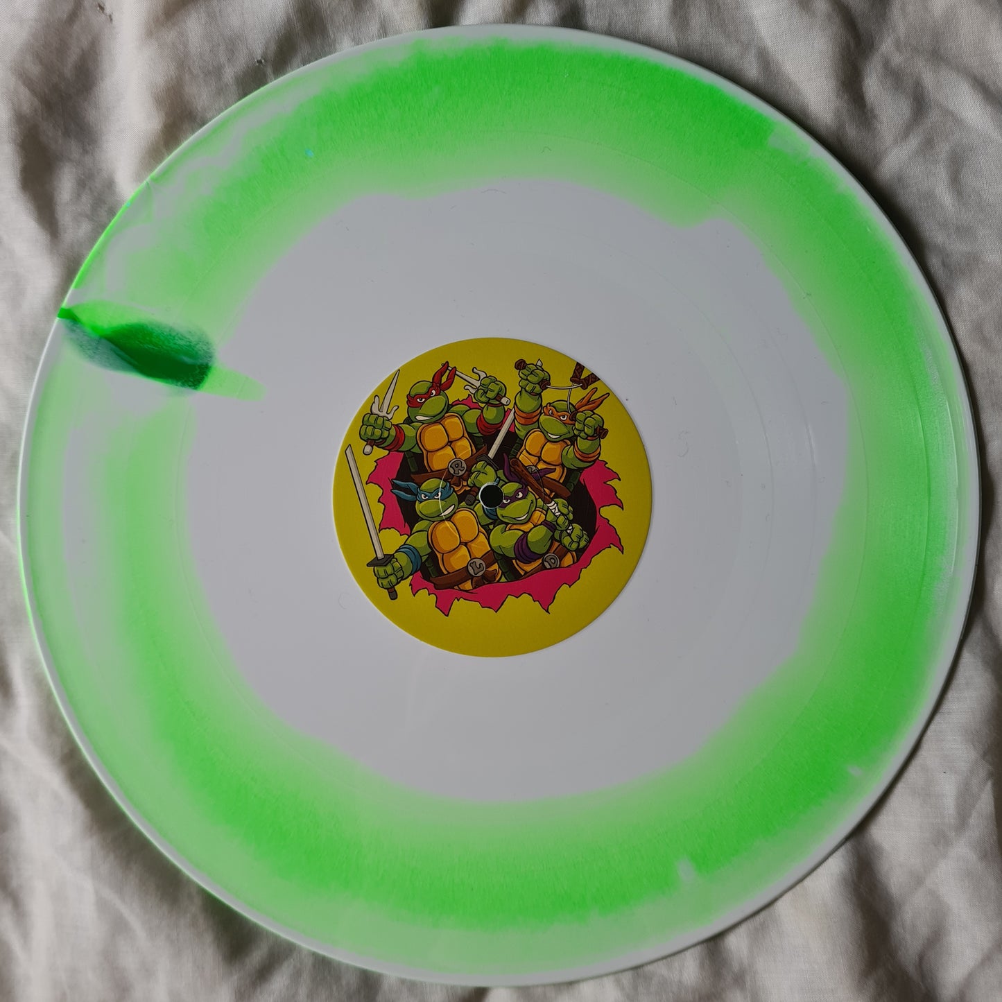 Teenage Mutant Ninja Turtles – Let's Kick Shell (Deluxe Edition,Tubular Turtle Swirl) - SNES Video Game Soundtrack- Vinyl Record EP - Sound Hound Records