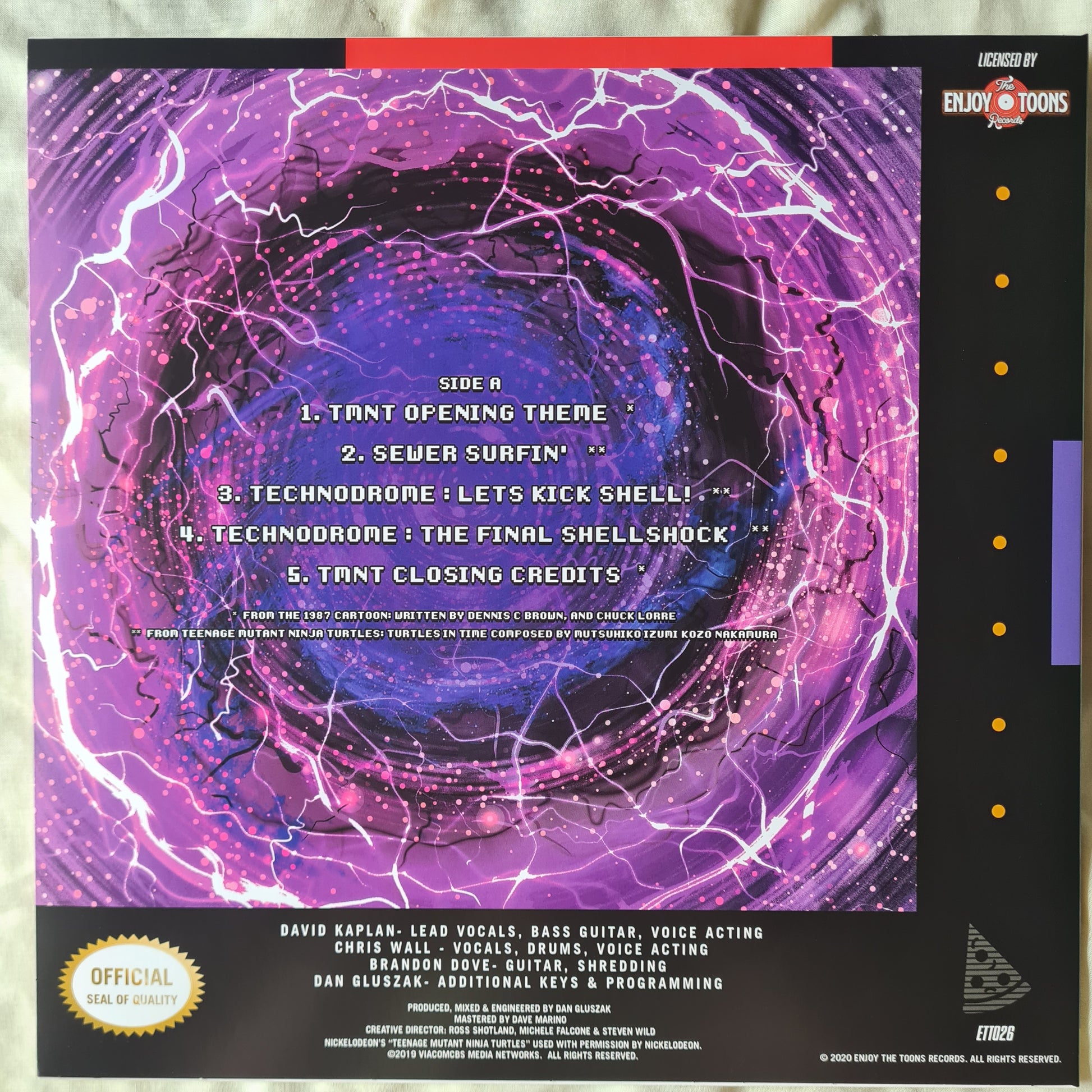 Teenage Mutant Ninja Turtles – Let's Kick Shell (Deluxe Edition,Tubular Turtle Swirl) - SNES Video Game Soundtrack- Vinyl Record EP - Sound Hound Records