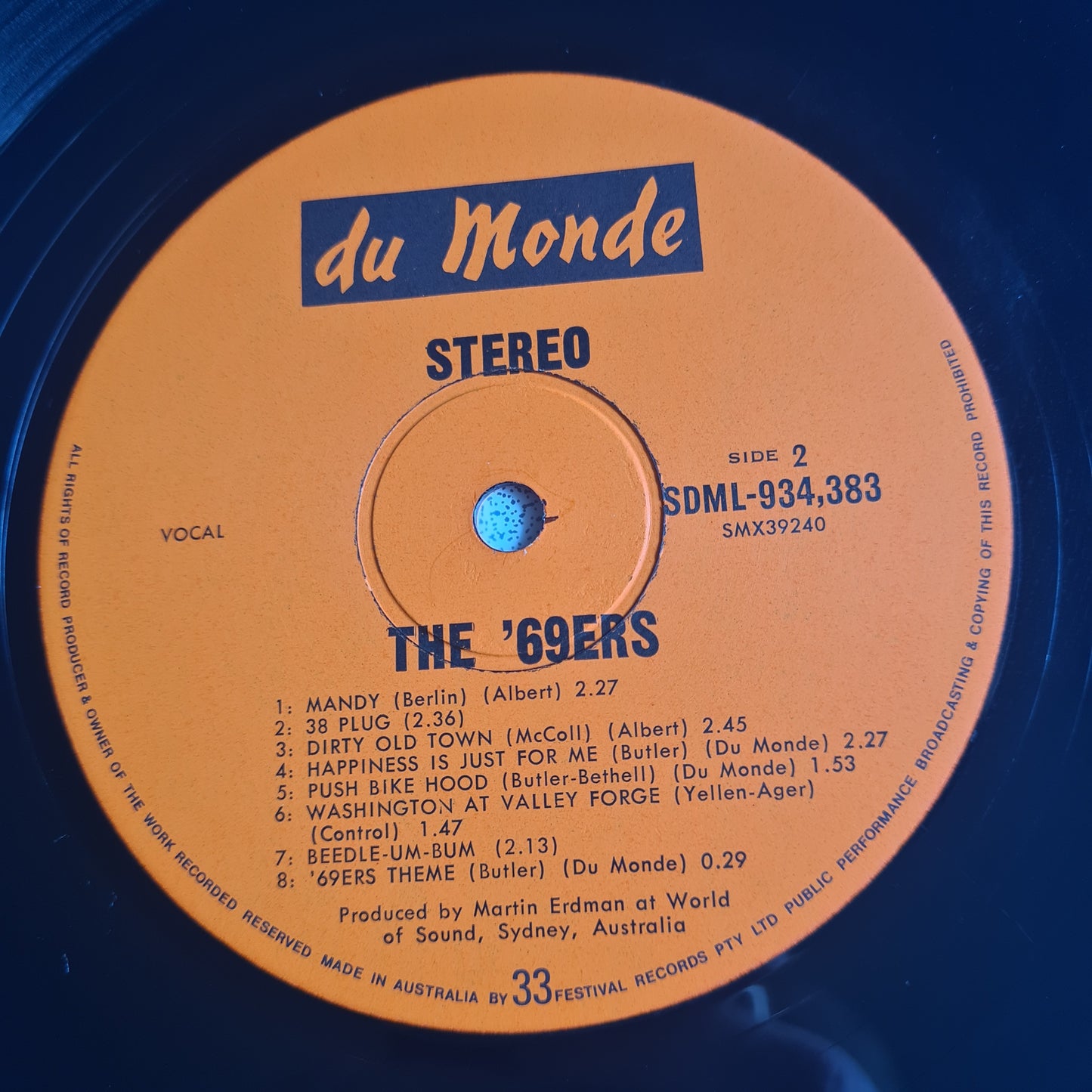 The 69ERS – The 69ers Album - 1971 (Original Australian pressing) - Vinyl Record LP - Sound Hound Records