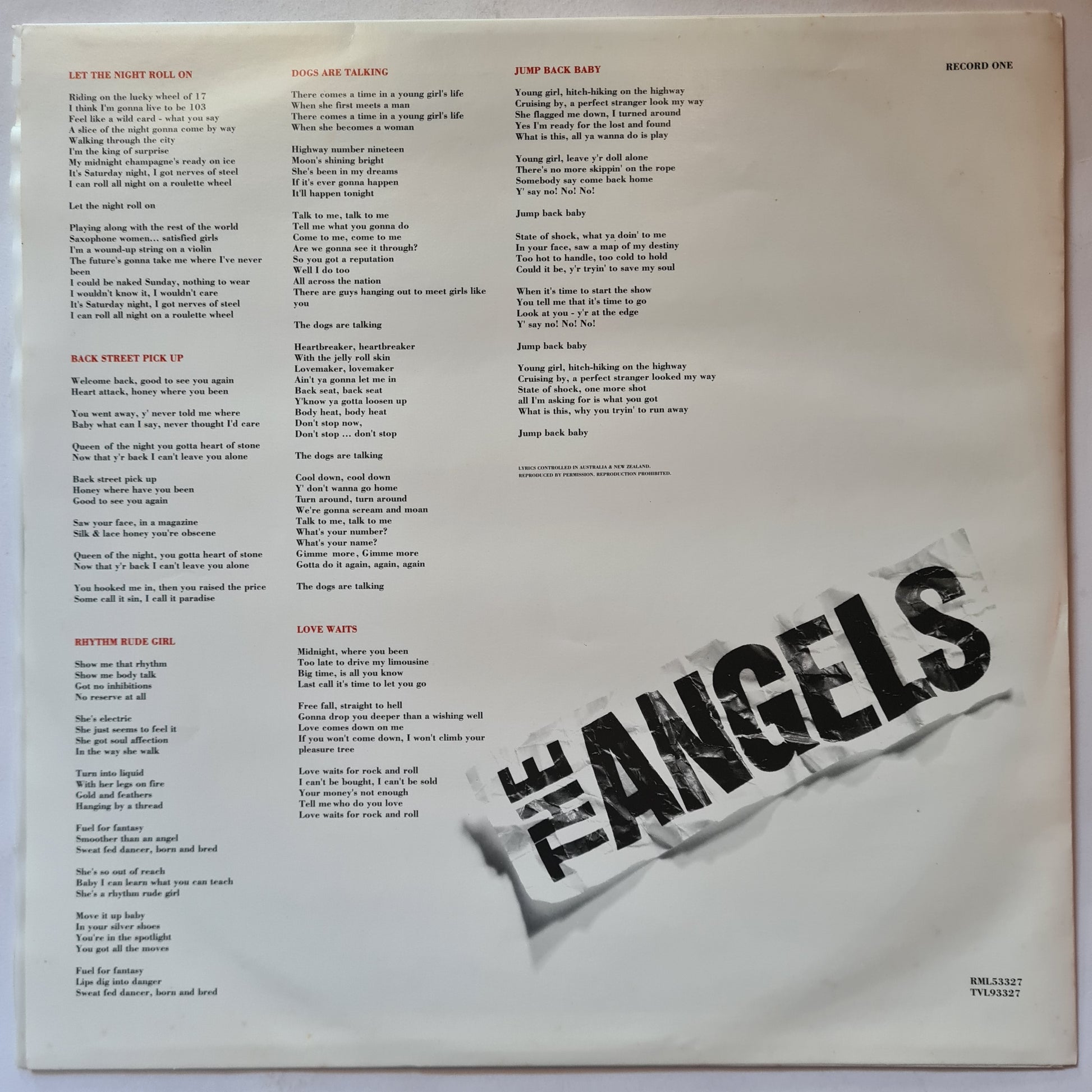 The Angels – Beyond Salvation - 1990 - Vinyl Record 2LP *RARE* - Sound Hound Records