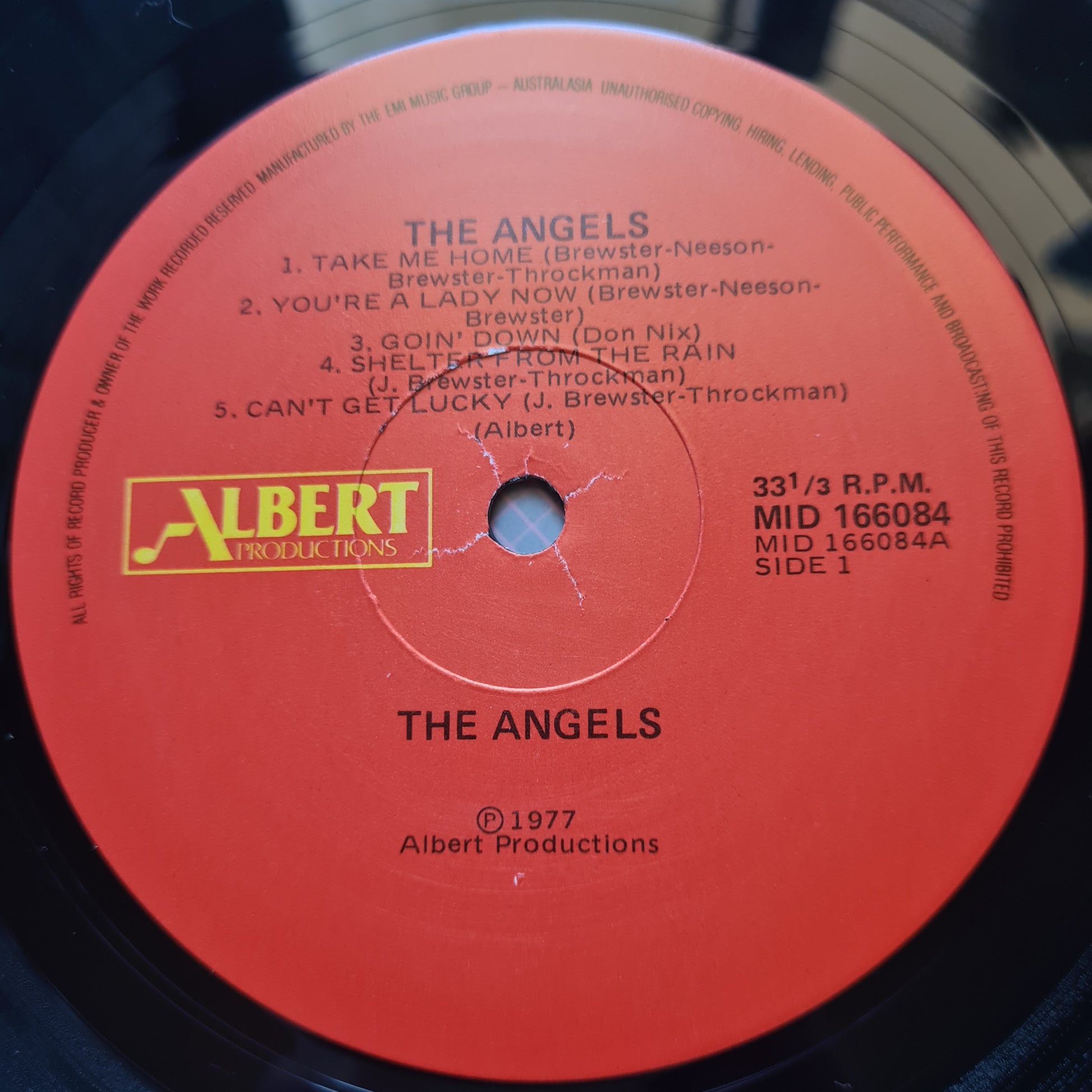 The Angels – The Angels - 1977 (1987 Red Label Pressing- Near Mint record looks Unplayed) - Vinyl Record LP - Sound Hound Records
