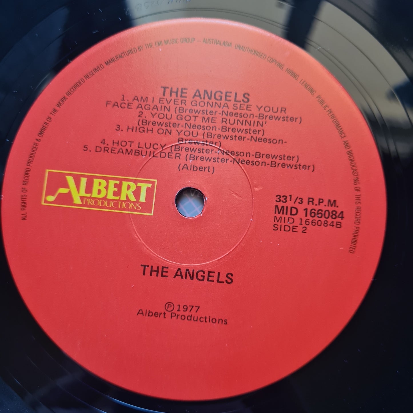 The Angels – The Angels - 1977 (1987 Red Label Pressing- Near Mint record looks Unplayed) - Vinyl Record LP - Sound Hound Records