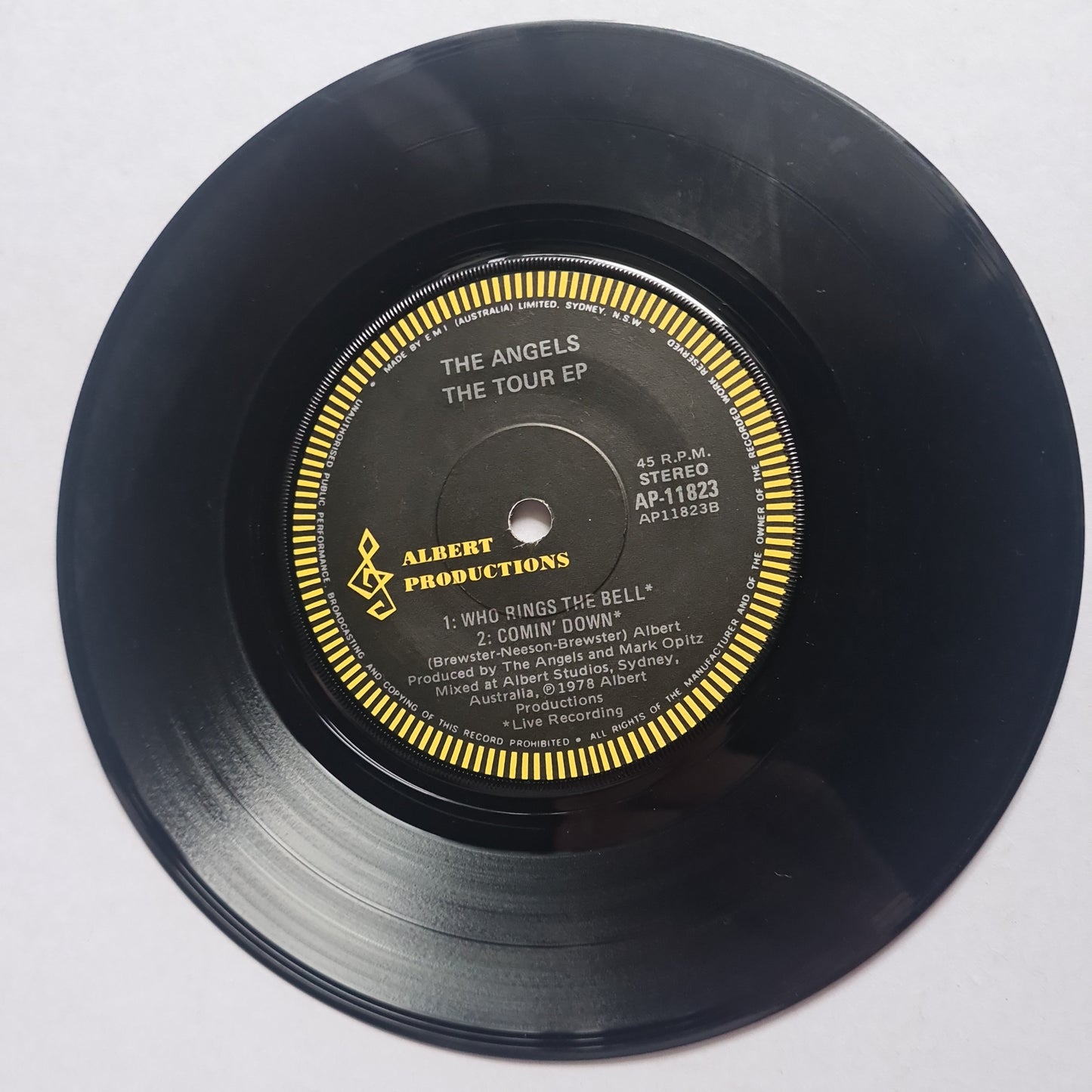 The Angels – The Tour EP (After The Rain) - 1978 - 7 inch Vinyl Record 45 Single - Sound Hound Records