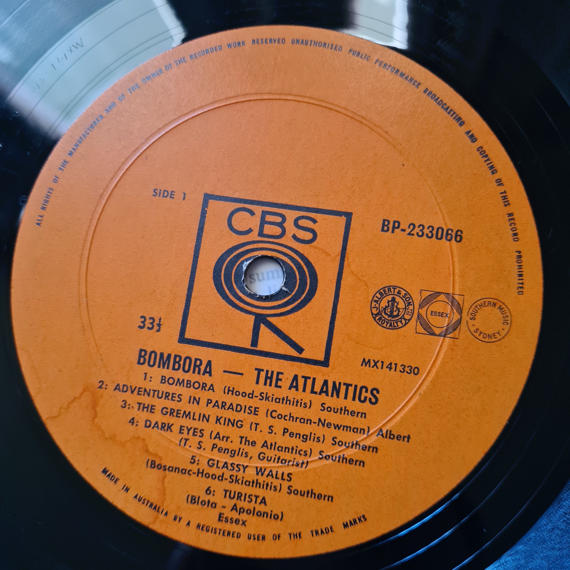 The Atlantics – Bombora - 1963 (MONO 1st Pressing) - Vinyl Record LP - Sound Hound Records