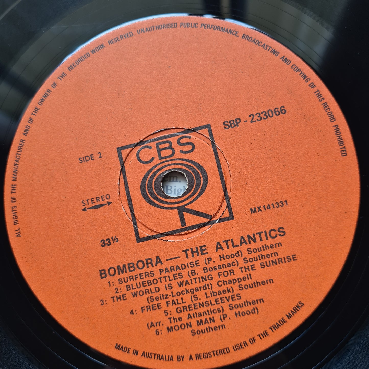 The Atlantics – Bombora - 1963 (stereo pressing) - Vinyl Record LP - Sound Hound Records