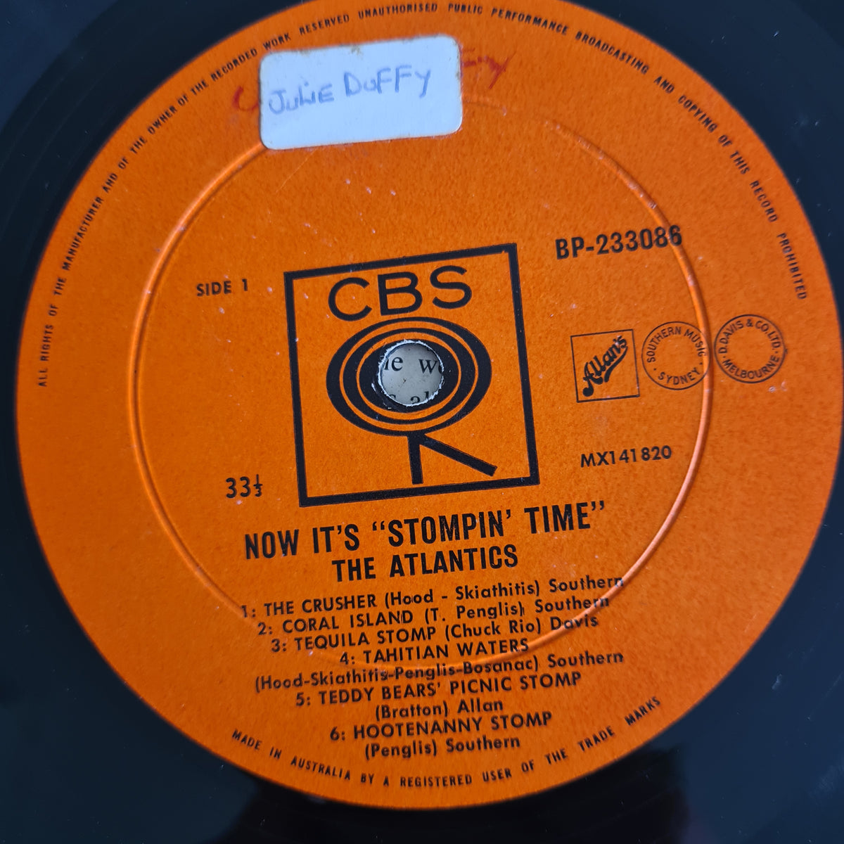 The Atlantics – Now It's Stompin' Time - 1963 (MONO 1st Pressing) - Vinyl Record LP - Sound Hound Records