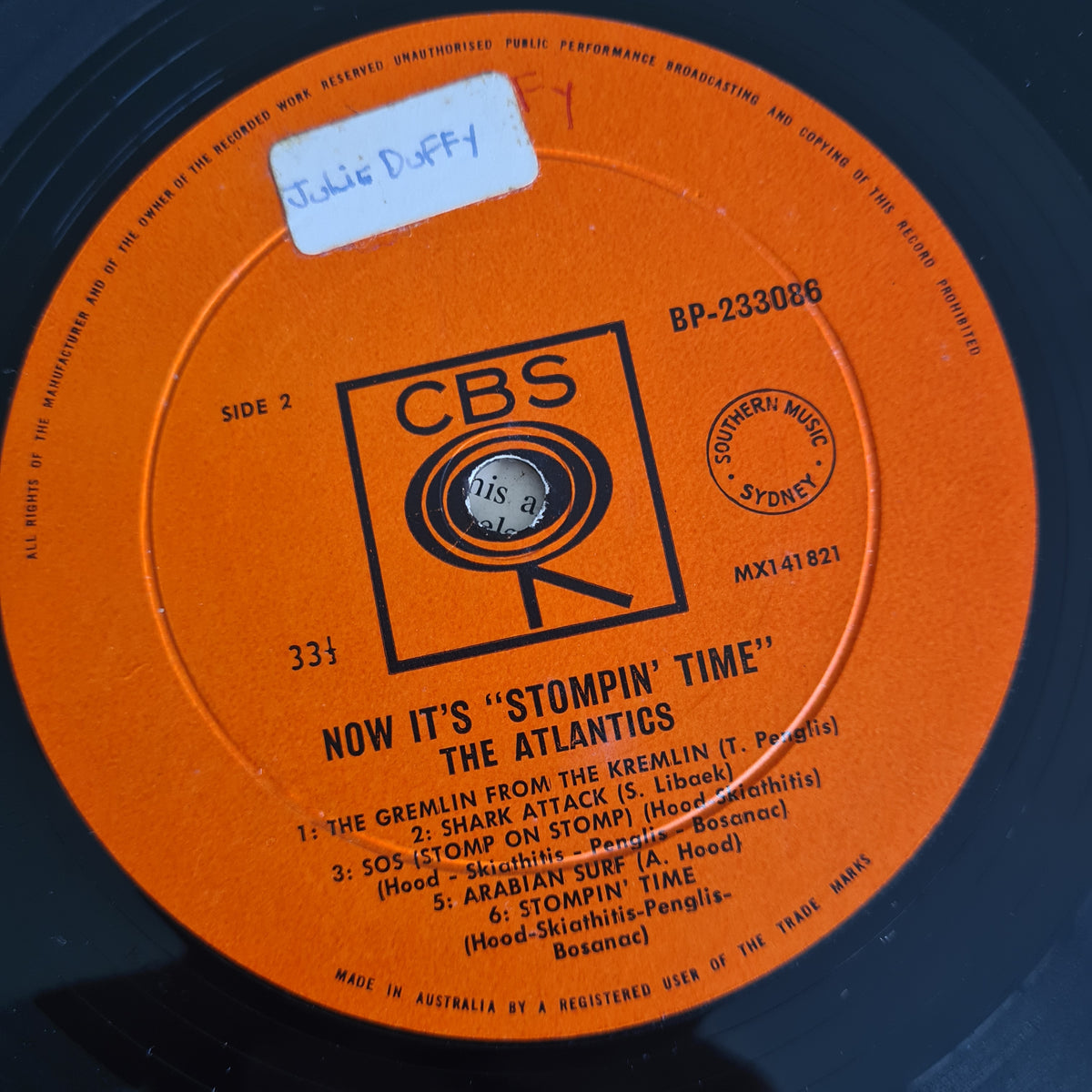 The Atlantics – Now It's Stompin' Time - 1963 (MONO 1st Pressing) - Vinyl Record LP - Sound Hound Records