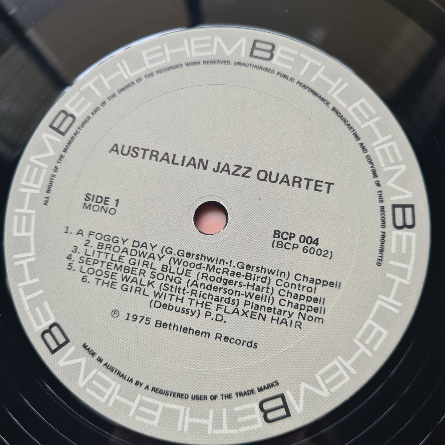 The Australian Jazz Quartet – The Australian Jazz Quartet - 1957 - Vinyl Record LP - Sound Hound Records