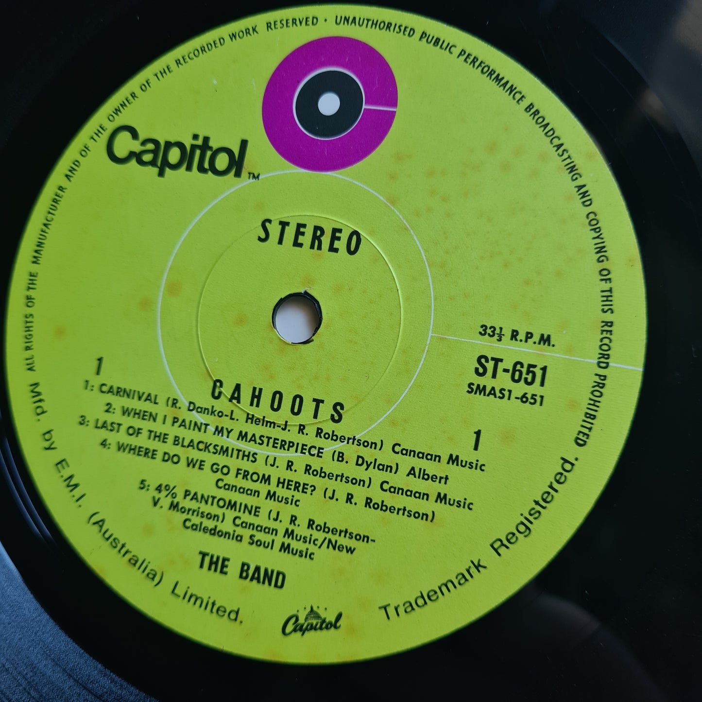The Band – Cahoots - 1971 - Vinyl Record LP - Sound Hound Records