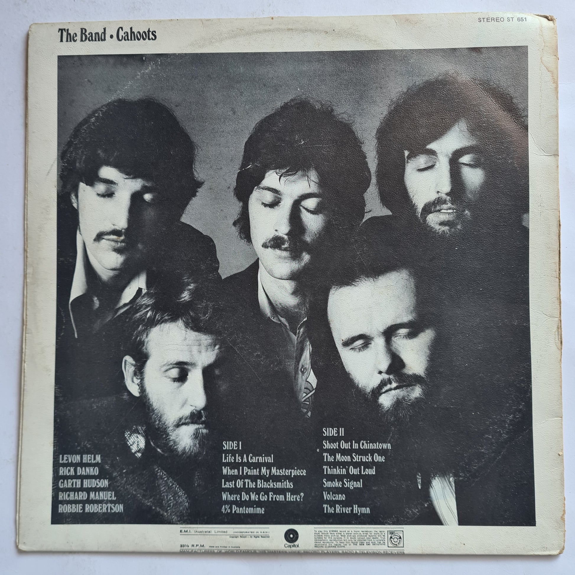 The Band – Cahoots - 1971 - Vinyl Record LP - Sound Hound Records
