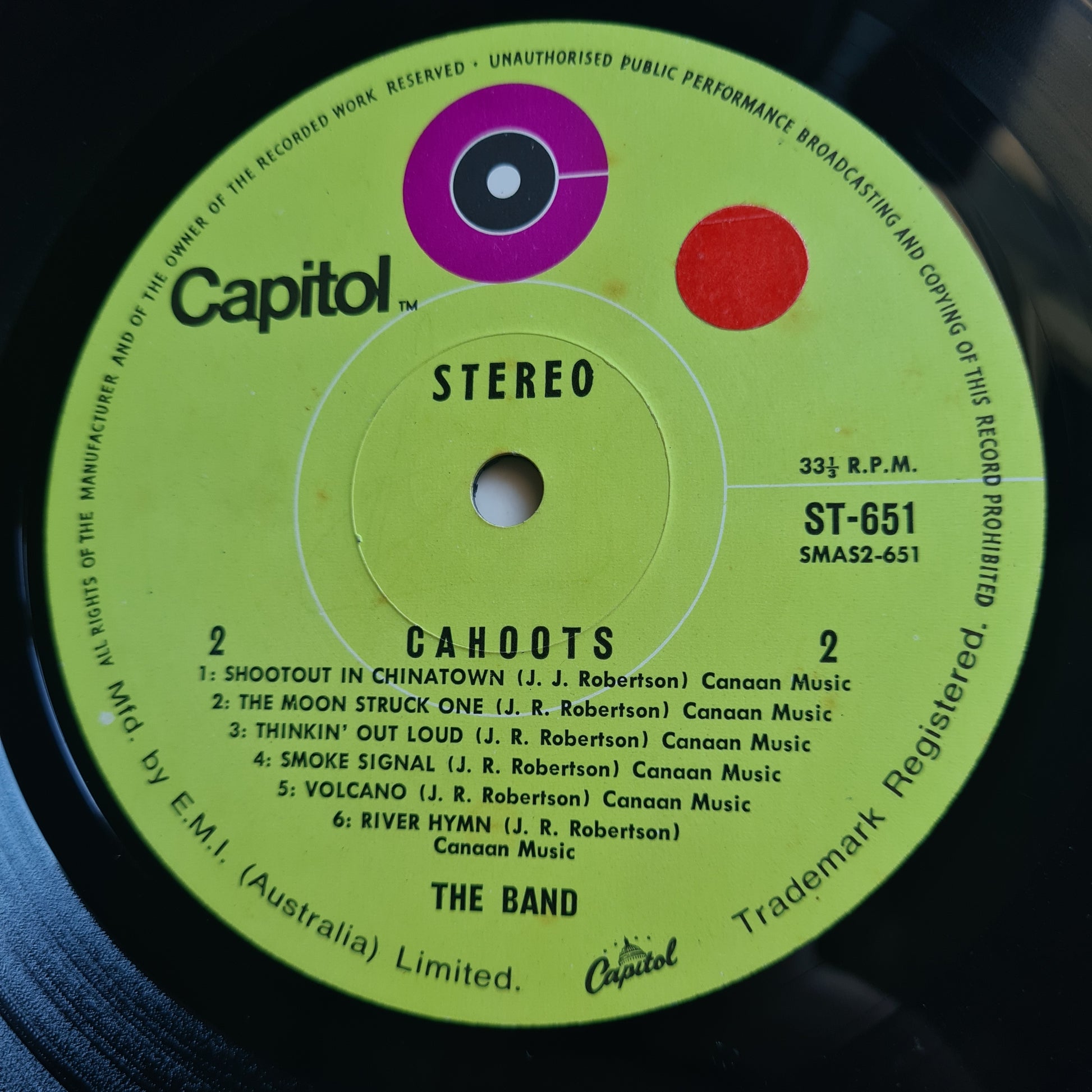 The Band – Cahoots - 1971 - Vinyl Record LP - Sound Hound Records