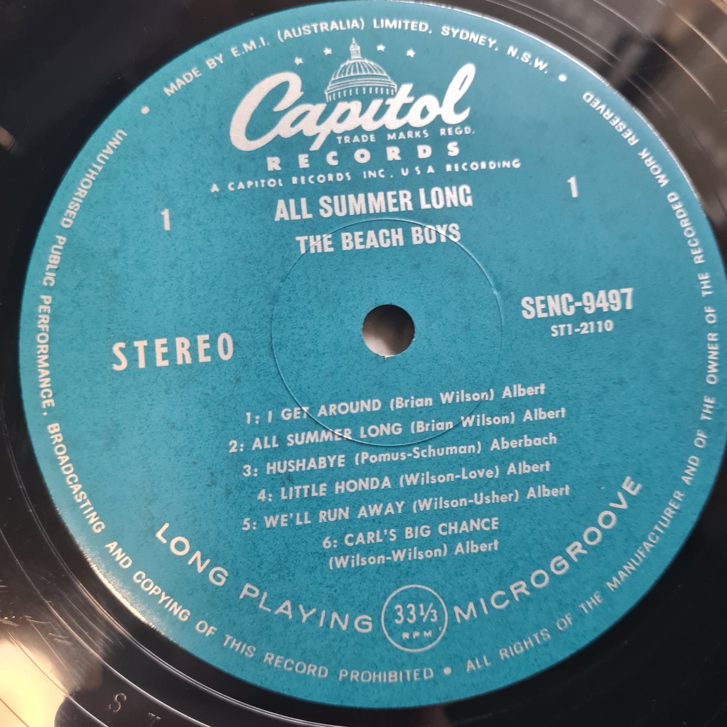 The Beach Boys – All Summer Long - 1964 (1969 Australian Pressing) - Vinyl Record LP - Sound Hound Records