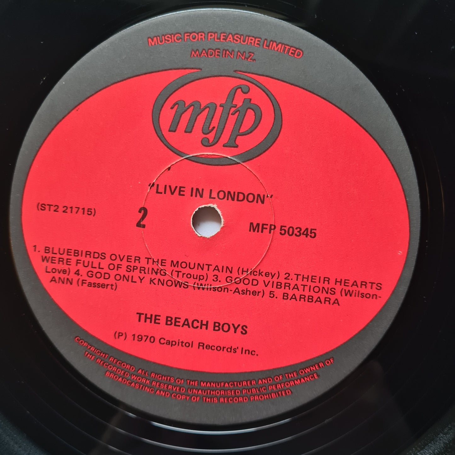 The Beach Boys – Live In London - 1970 (1977 New Zealand second Pressing) - Vinyl Record LP - Sound Hound Records