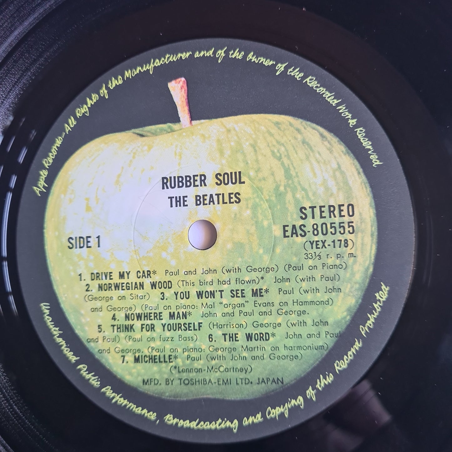 The Beatles – Rubber Soul-  1966 (1976 Japanese Pressing) - Vinyl Record LP - Sound Hound Records