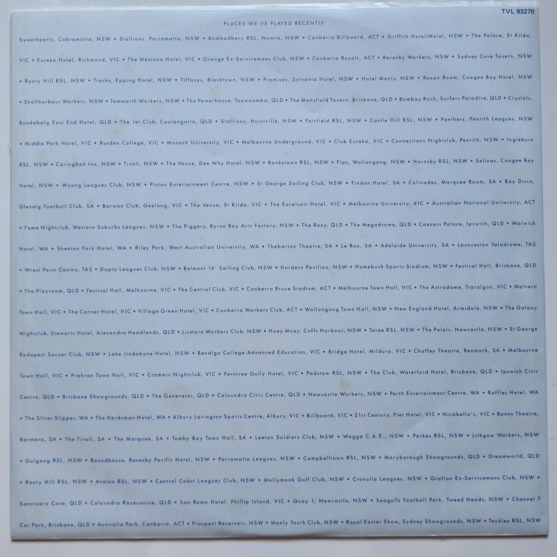 The Cockroaches – Fingertips - 1988 - Vinyl Record LP - Sound Hound Records