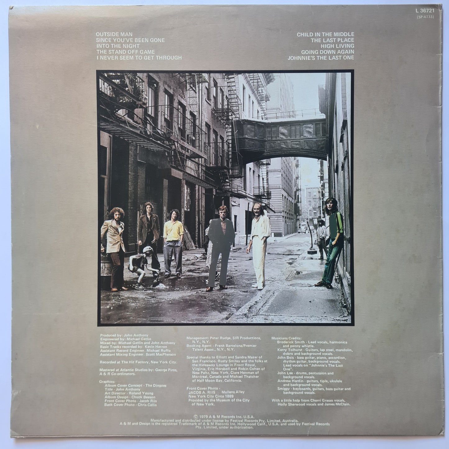 The Dingoes – Orphans Of The Storm - 1979 - Vinyl Record LP (EX) - Sound Hound Records