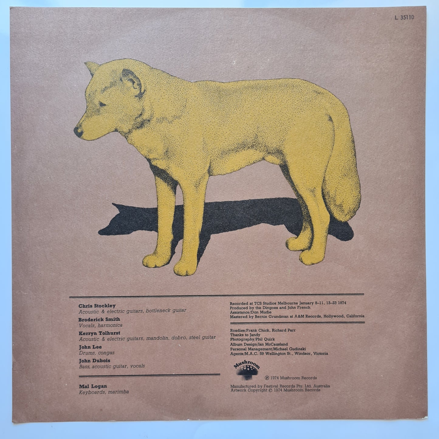 The Dingoes – The Dingoes - 1974 (2nd Pressing) - Vinyl Record LP - Sound Hound Records