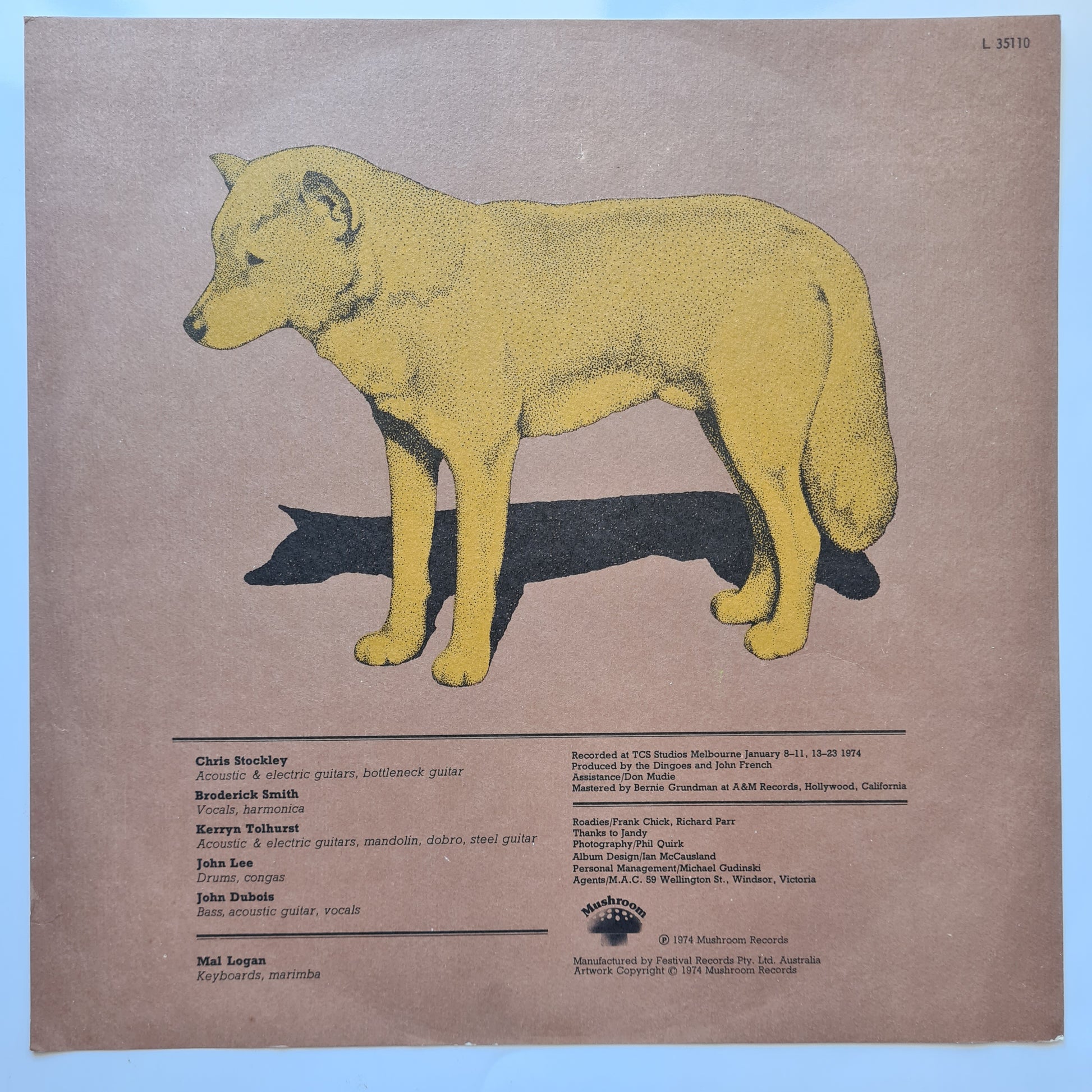 The Dingoes – The Dingoes - 1974 (2nd Pressing) - Vinyl Record LP - Sound Hound Records