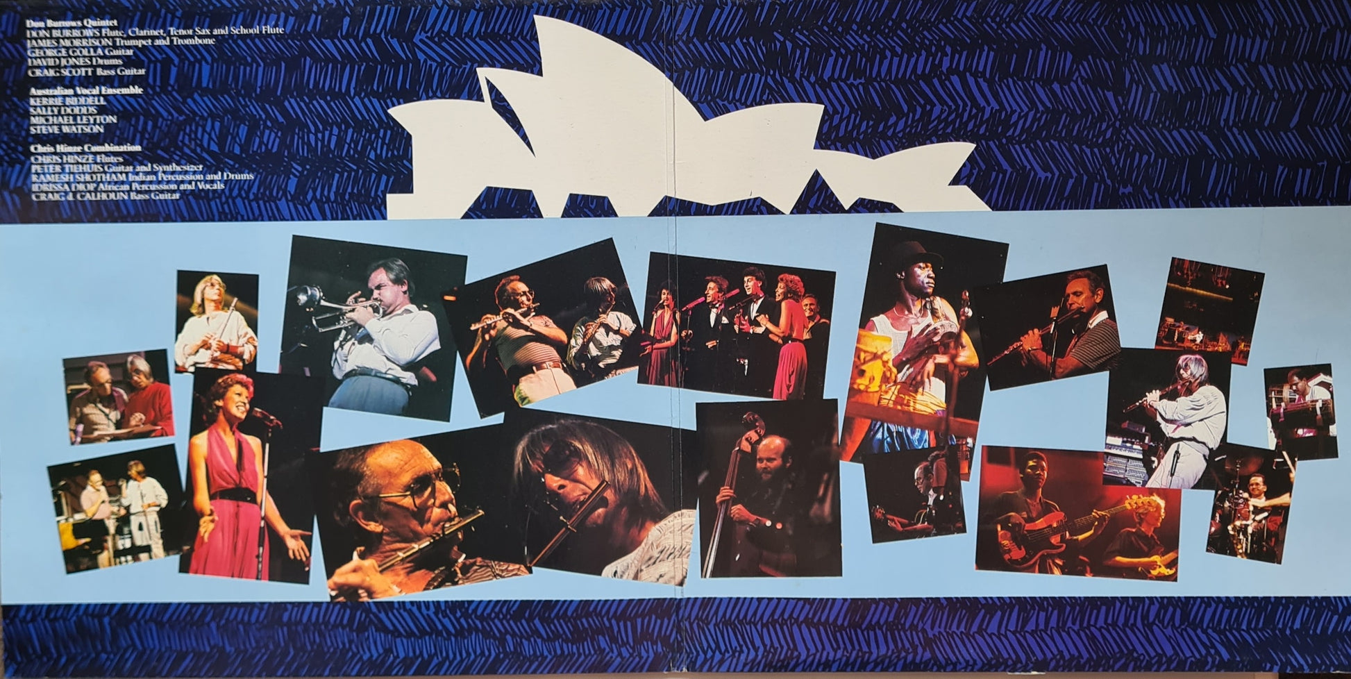 The Don Burrows Quintet, The Australian Vocal Ensemble, The Chris Hinze Combination – Jazz At The Opera House: Traditional to Experimental- 1985 - Vinyl Record LP - Sound Hound Records