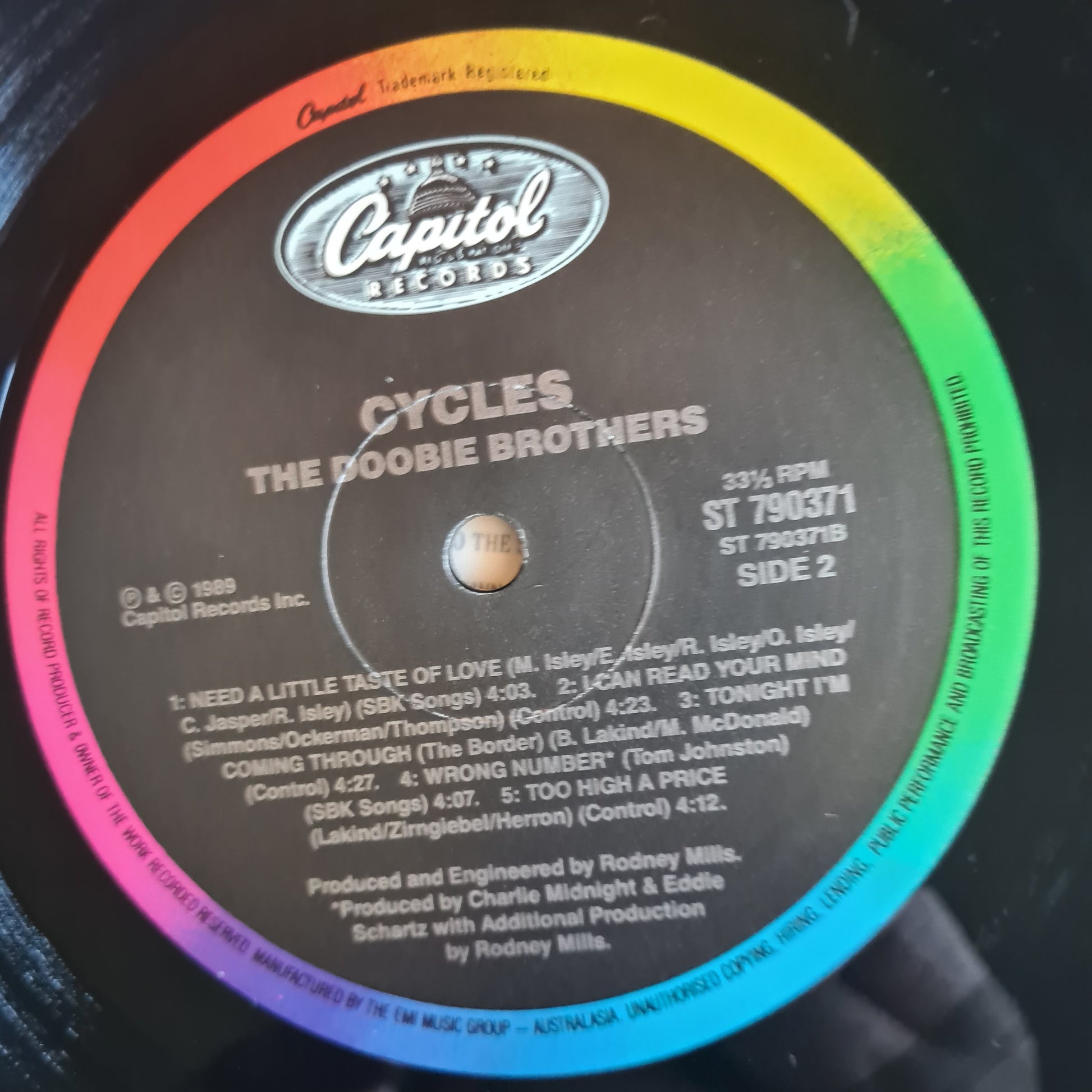 The Doobie Brothers – Cycles - 1989 - Vinyl Record LP - Sound Hound Records