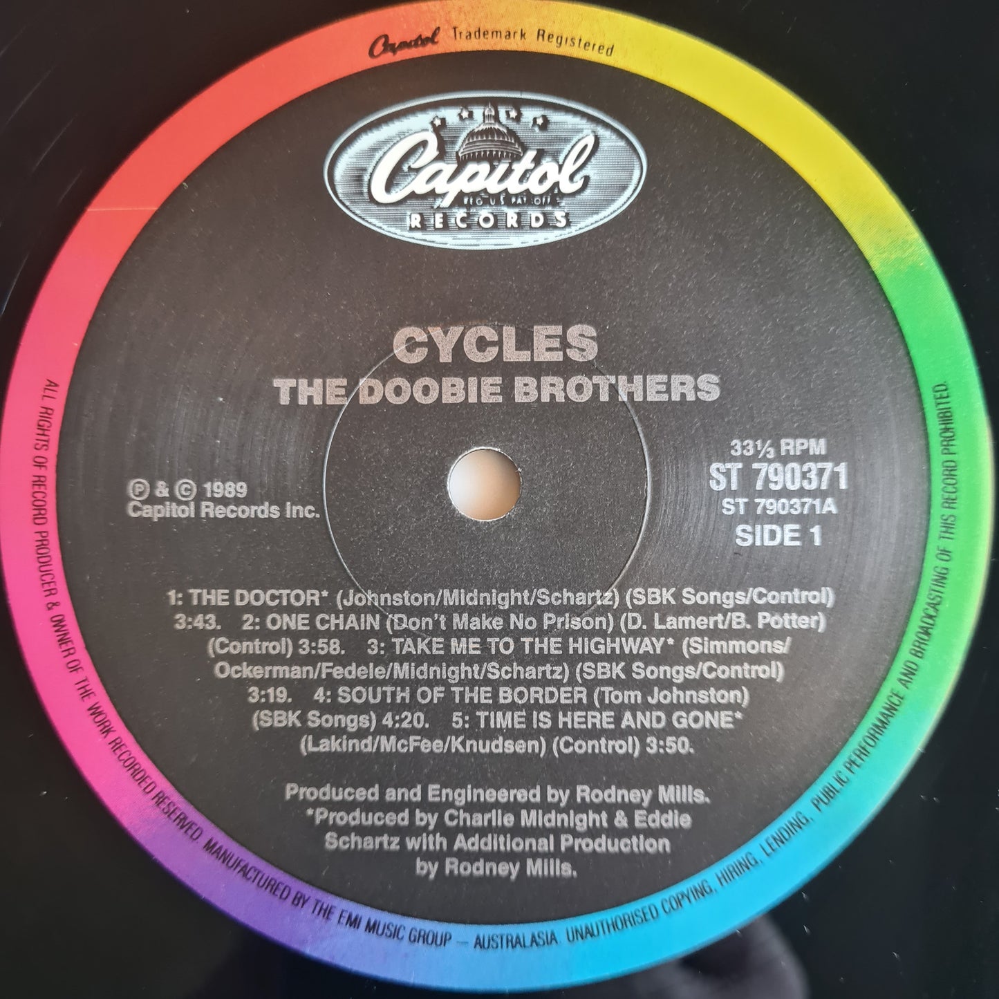 The Doobie Brothers – Cycles - 1989 - Vinyl Record LP - Sound Hound Records