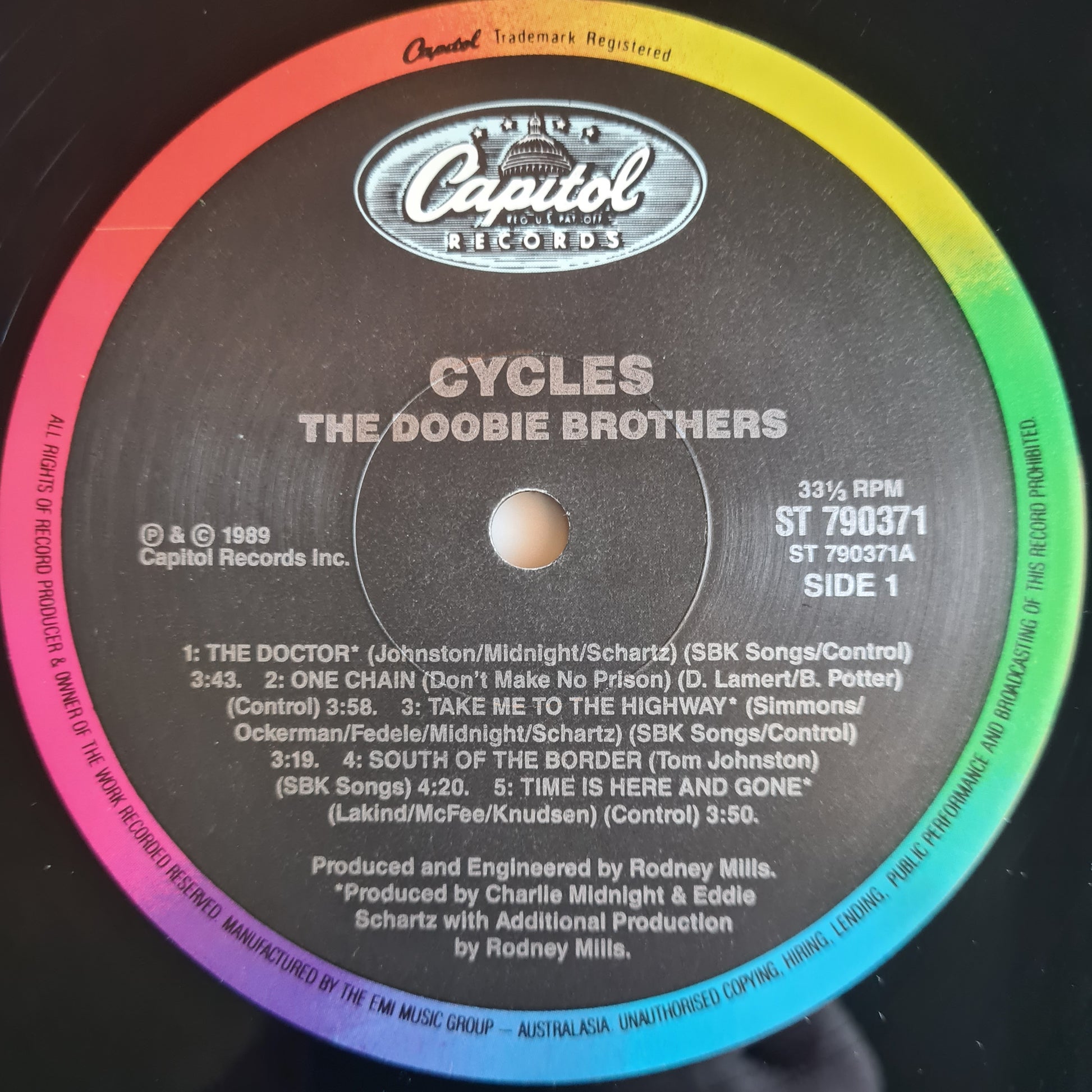 The Doobie Brothers – Cycles - 1989 - Vinyl Record LP - Sound Hound Records