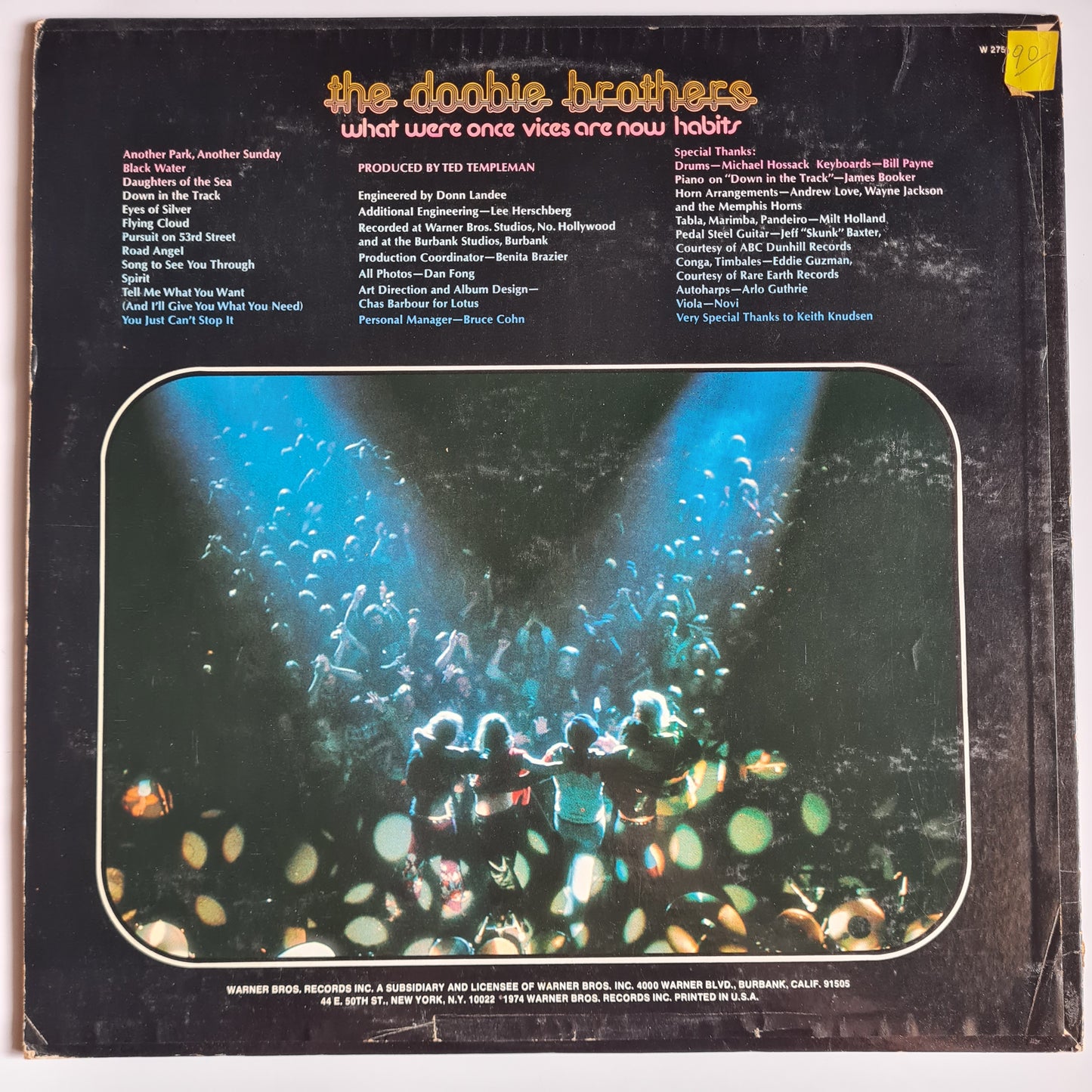The Doobie Brothers – What Once Were Habits Are Now Vices - 1974 (US Pressing with poster) - Vinyl Record LP - Sound Hound Records