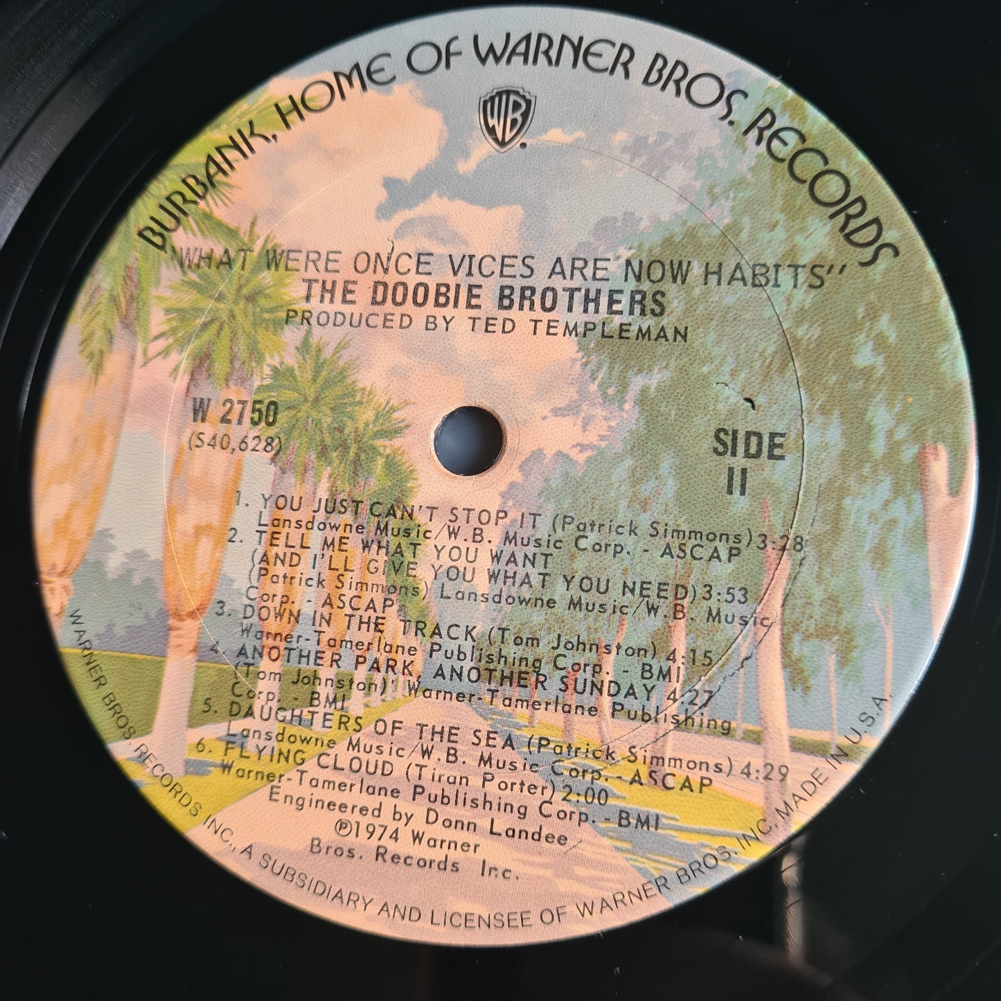 The Doobie Brothers – What Once Were Habits Are Now Vices - 1974 (US Pressing with poster) - Vinyl Record LP - Sound Hound Records