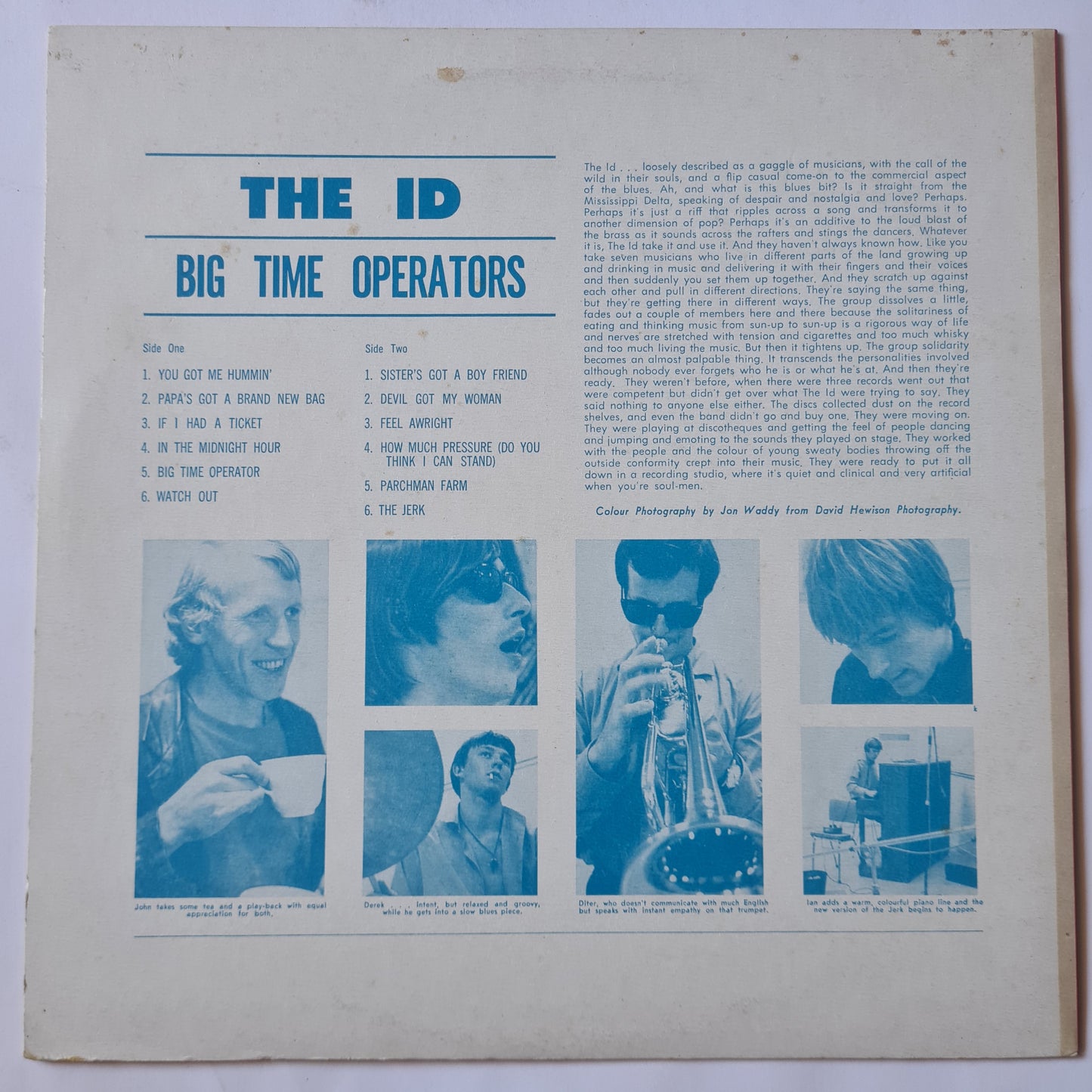 The ID (featuring Jeff St. John) – Big Time Operators - 1967 (2015 Spanish Pressing) - Vinyl Record LP - Sound Hound Records