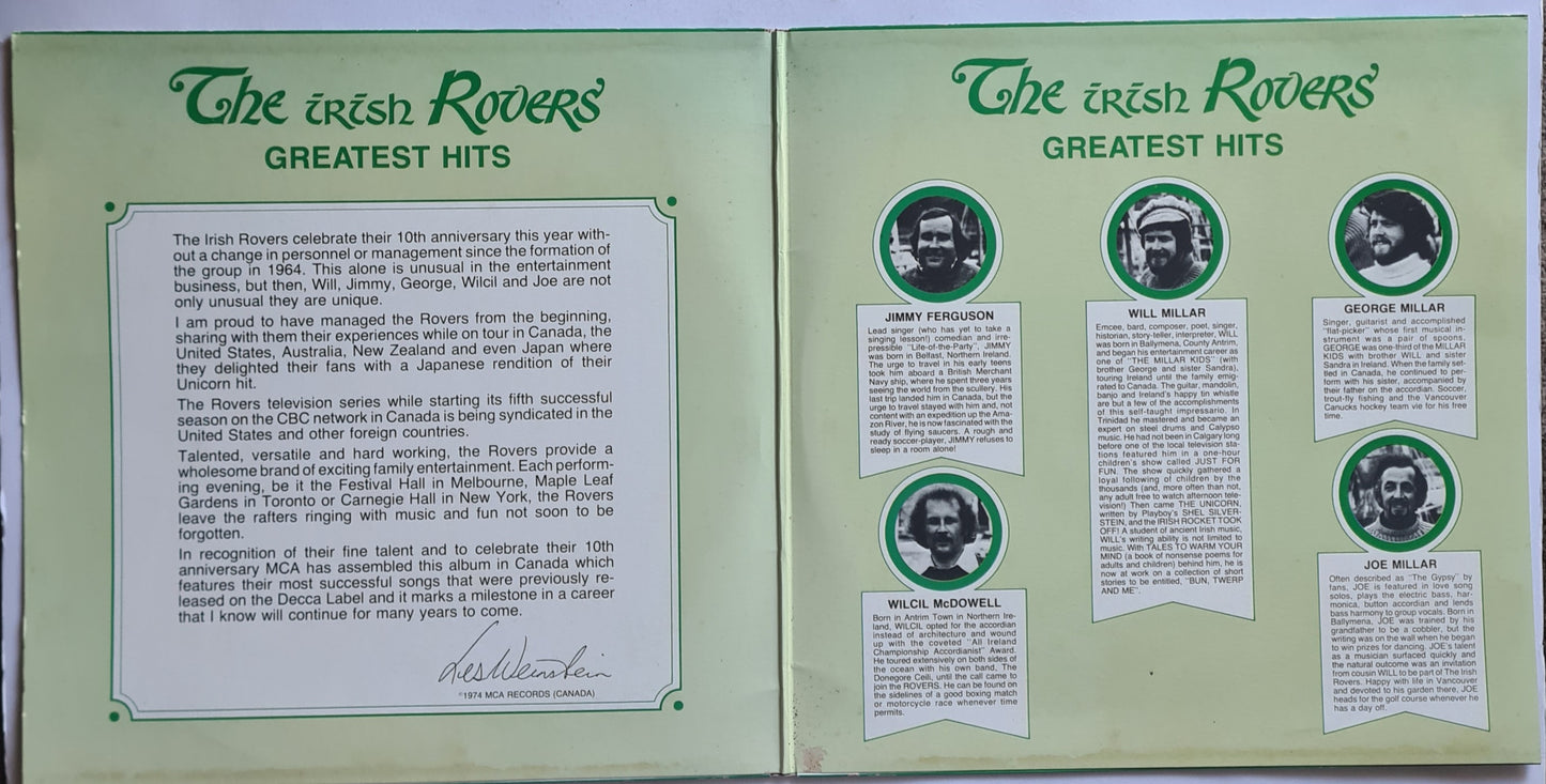The Irish Rovers – Greatest Hits - 1974 - Vinyl Record 2LP - Sound Hound Records