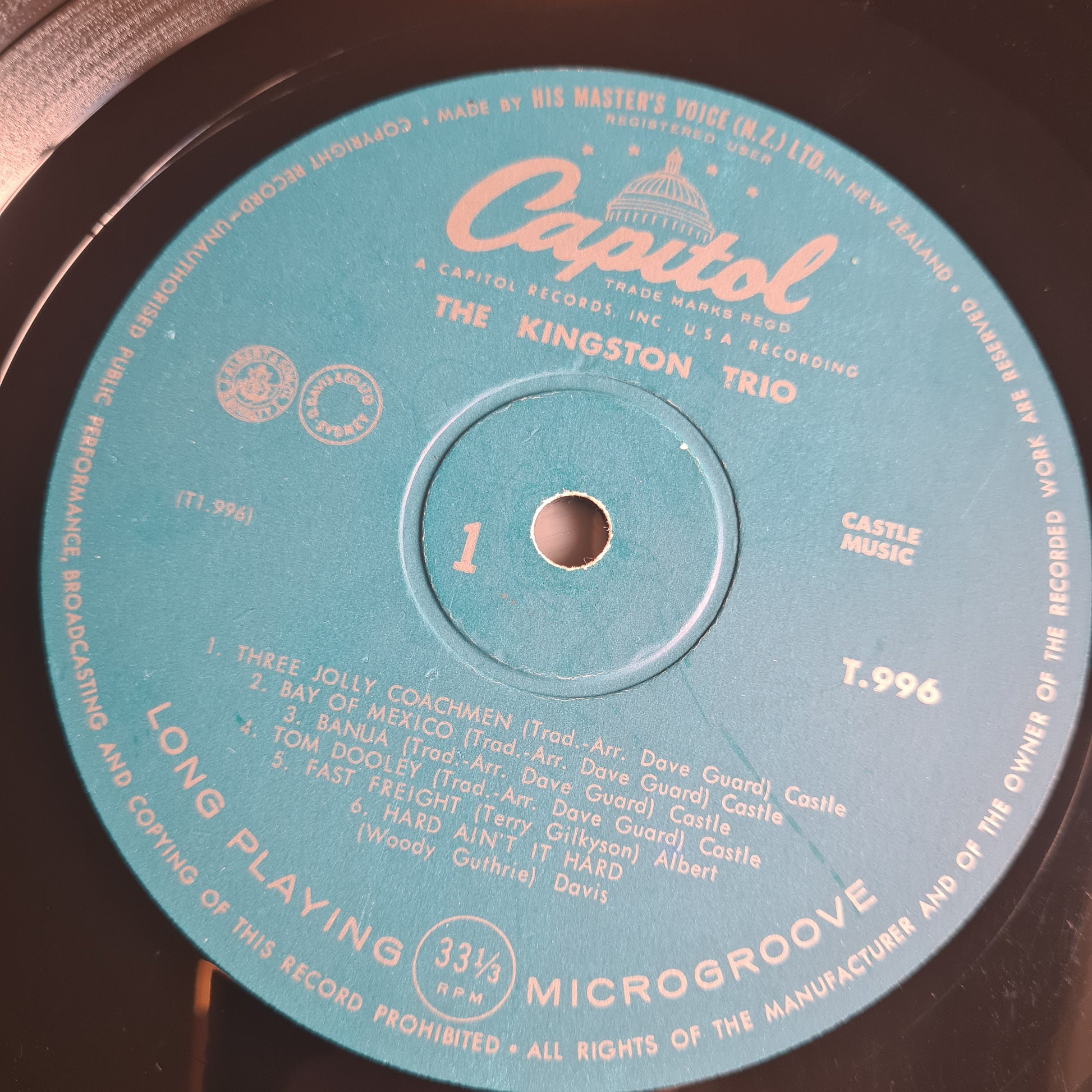 The Kingston Trio – The Kingston Trio - 1958 (New Zealand Pressing) - Vinyl Record LP - Sound Hound Records