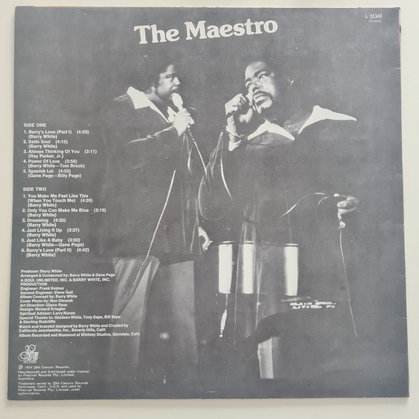 The Love Unlimited Orchestra (Barry White) – White Gold - 1974 - Vinyl Record LP - Sound Hound Records