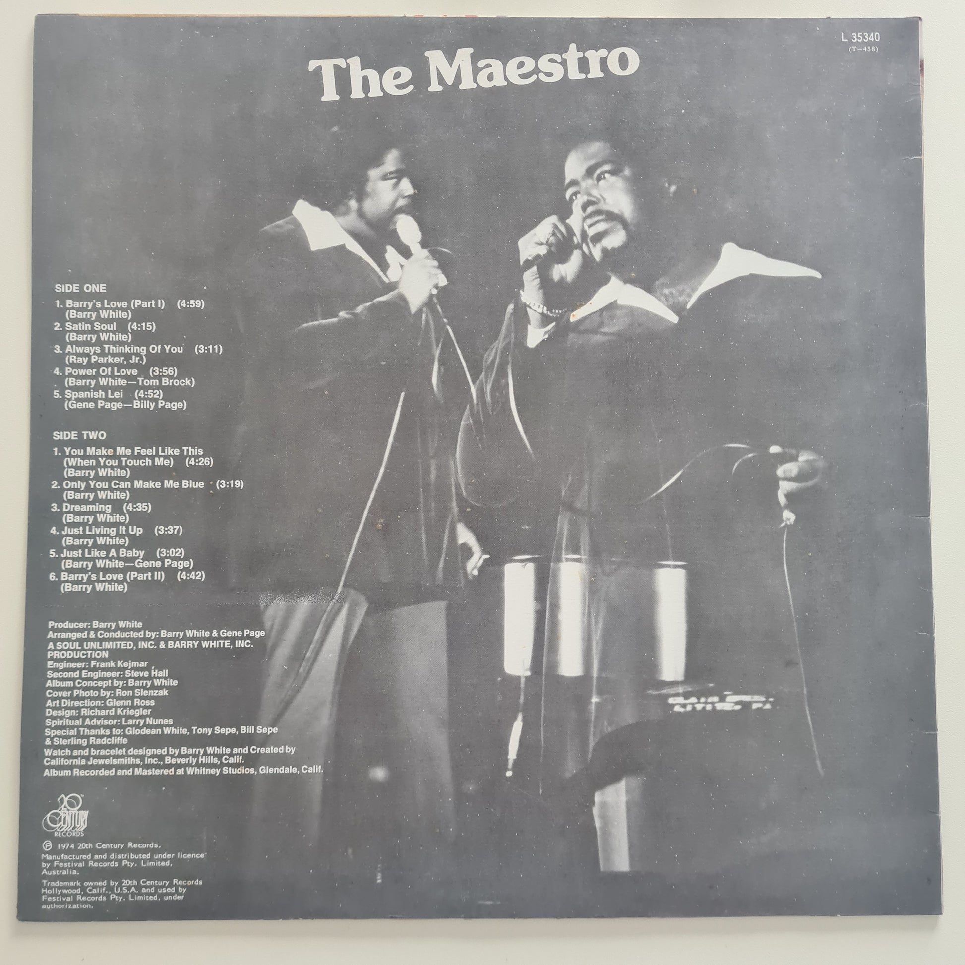 The Love Unlimited Orchestra (Barry White) – White Gold - 1974 - Vinyl Record LP - Sound Hound Records