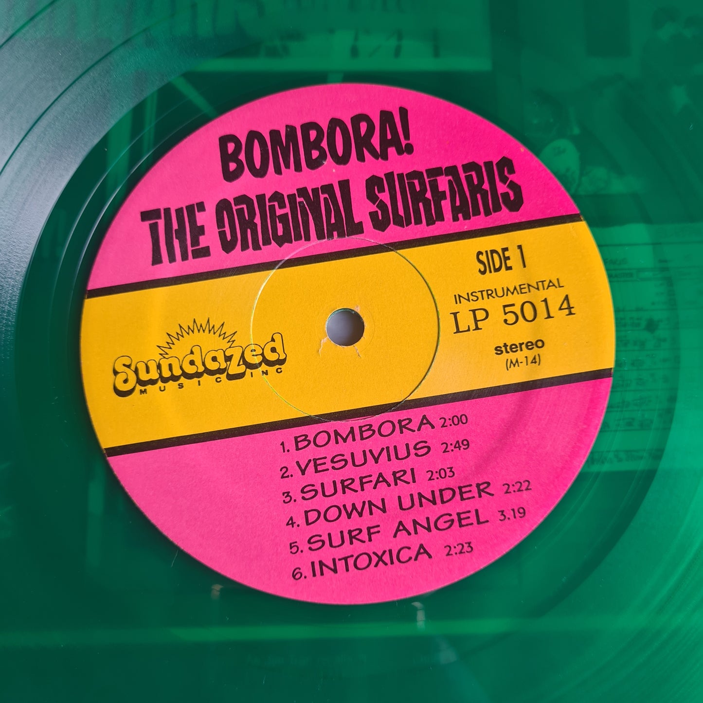 The Original Surfaris – Bombora!- 1995 - Green Translucent Vinyl Record LP (RARE) - Sound Hound Records