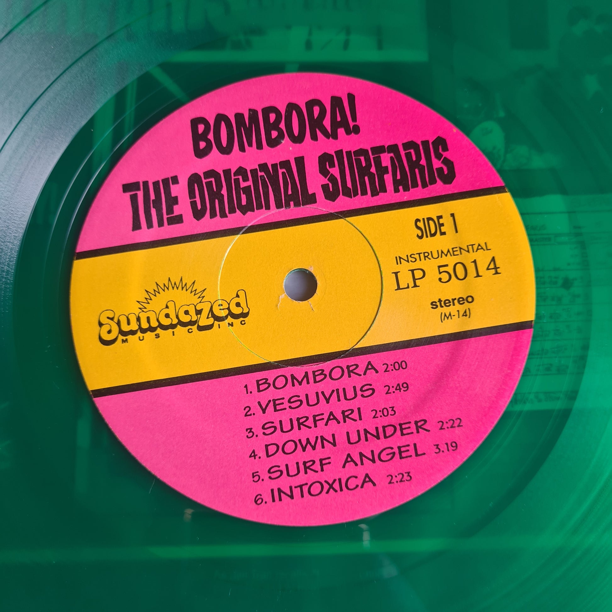 The Original Surfaris – Bombora!- 1995 - Green Translucent Vinyl Record LP (RARE) - Sound Hound Records