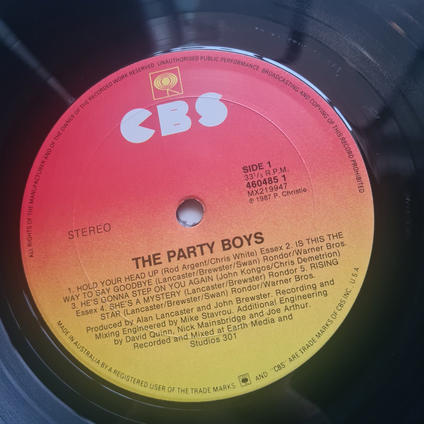 The Party Boys – The Party Boys - 1987 - Vinyl Record LP - Sound Hound Records