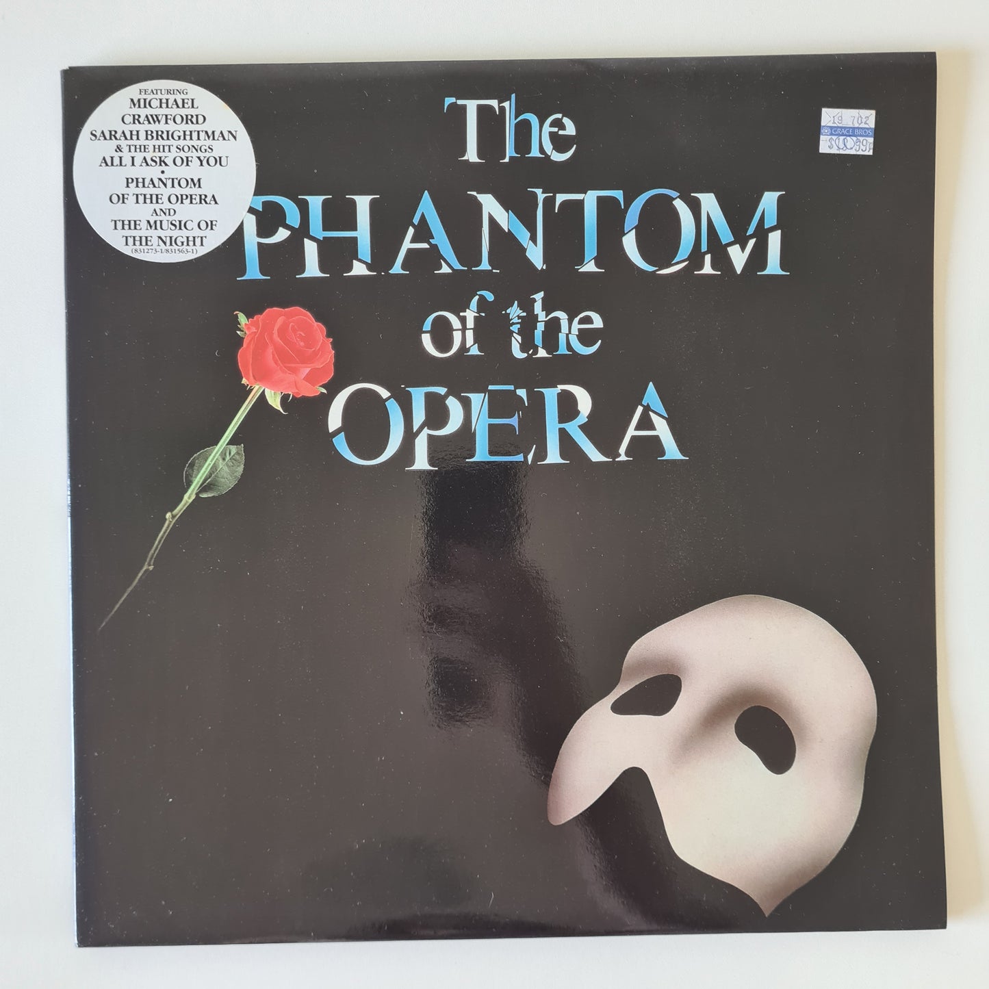 The Phantom Of The Opera: Andrew Lloyd Webber: The Original London Cast- 1987 - Vinyl Record 2LP (near mint) - Sound Hound Records