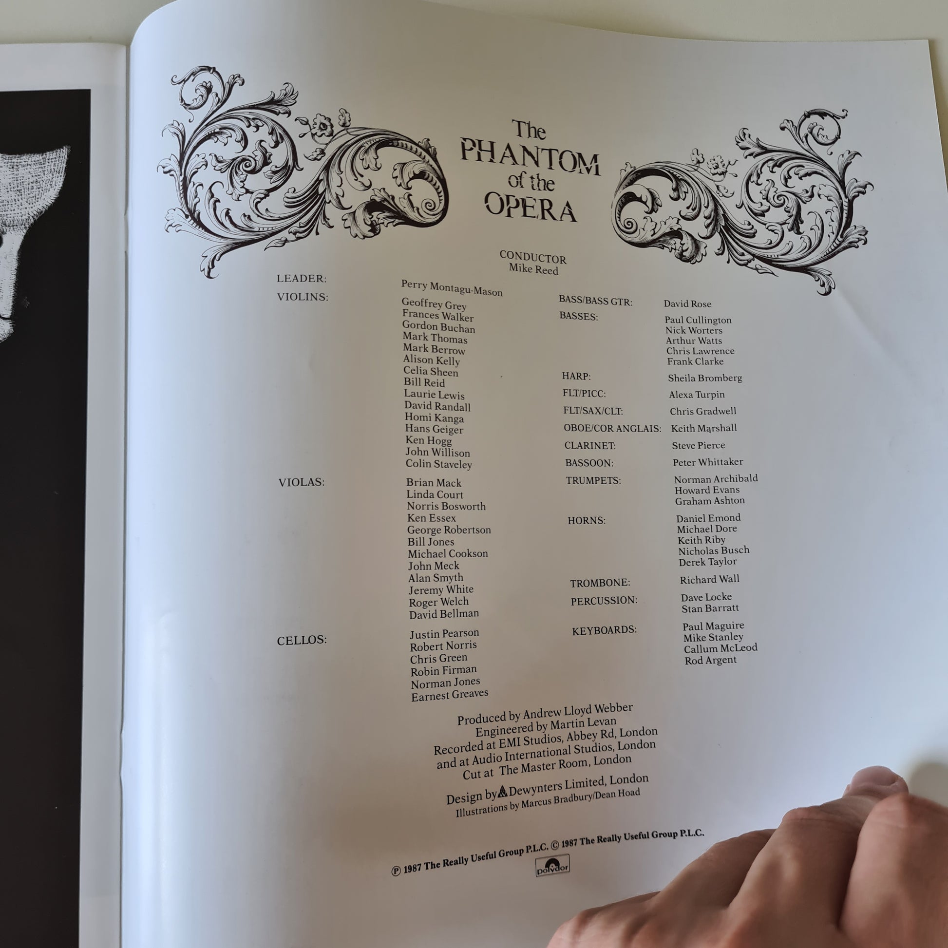 The Phantom Of The Opera: Andrew Lloyd Webber: The Original London Cast- 1987 - Vinyl Record 2LP (near mint) - Sound Hound Records