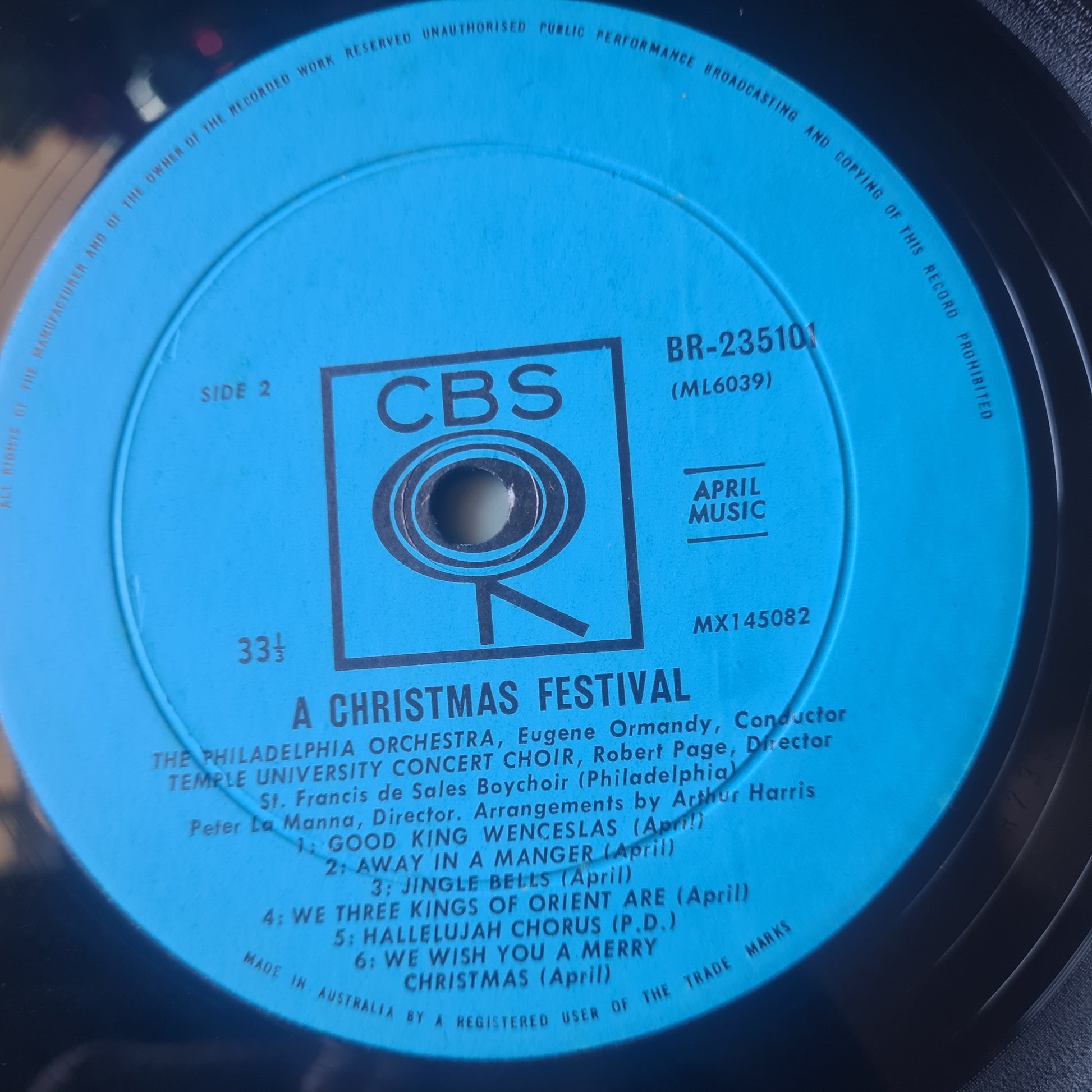 The Philadelphia Orchestra, Eugene Ormandy – A Christmas Festival - Vinyl Record LP - Sound Hound Records