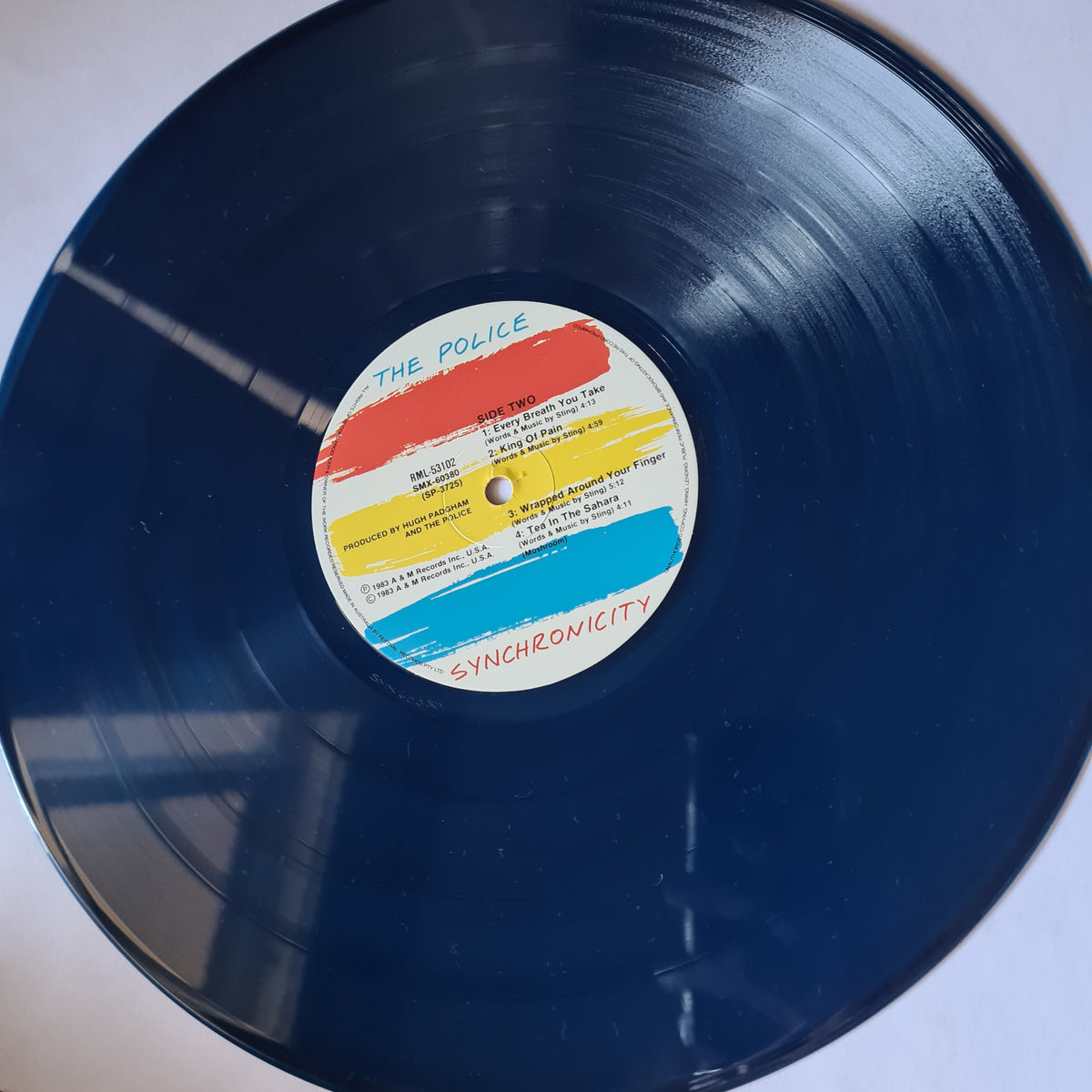 The Police – Synchronicity - 1983 (1984 Limited Edition Blue Vinyl) - Vinyl Record LP - Sound Hound Records