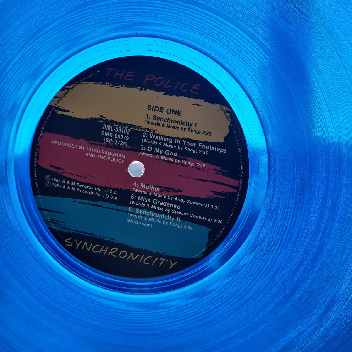 The Police – Synchronicity - 1983 (1984 Limited Edition Blue Vinyl) - Vinyl Record LP - Sound Hound Records