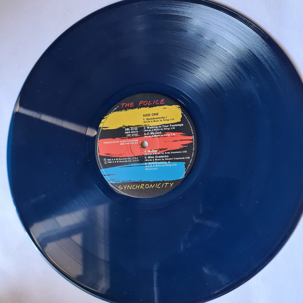 The Police – Synchronicity - 1983 (1984 Limited Edition Blue Vinyl) - Vinyl Record LP - Sound Hound Records