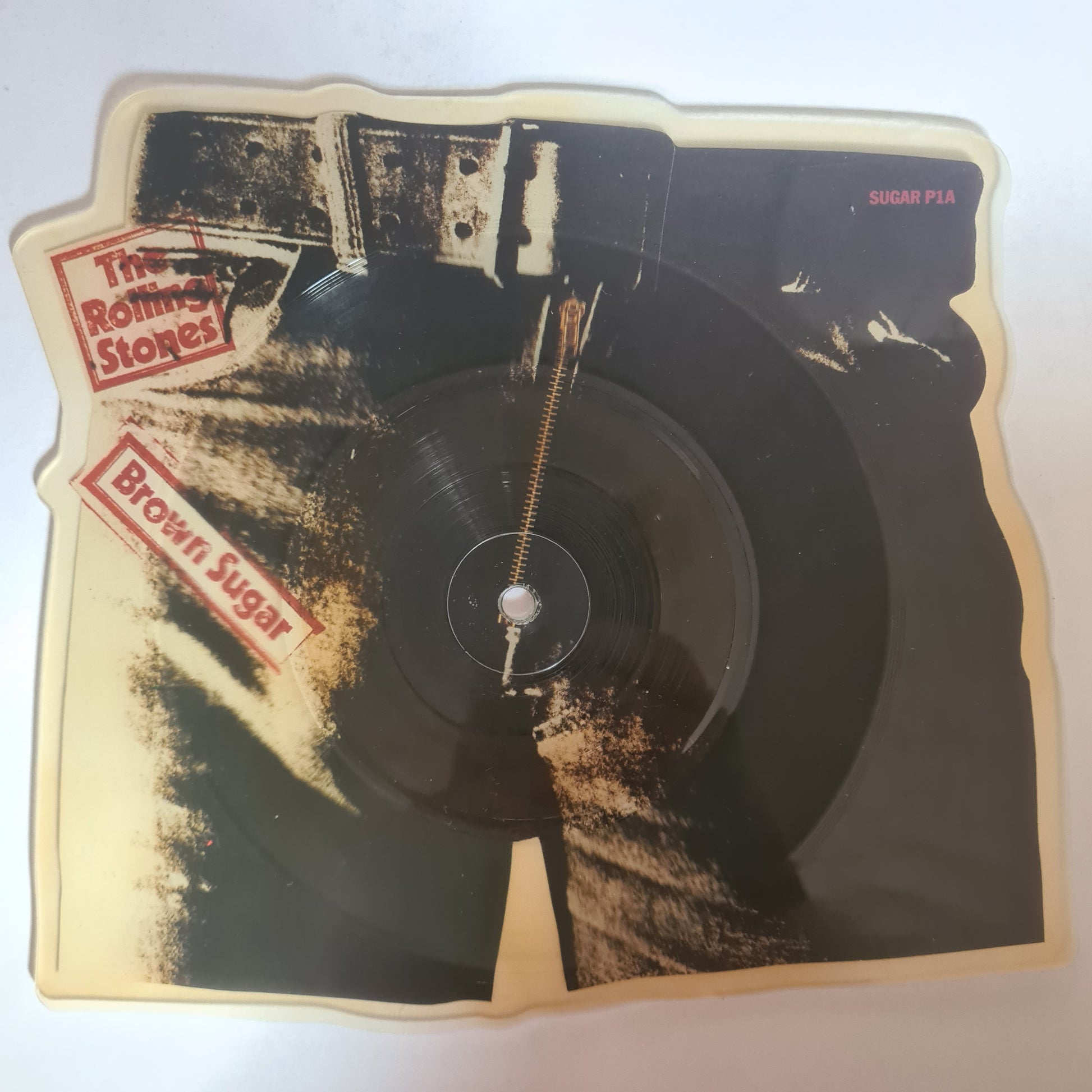 The Rolling Stones – Brown Sugar/Bitch - 1984 - Shaped, Single, Picture Disc - Vinyl Record - Sound Hound Records