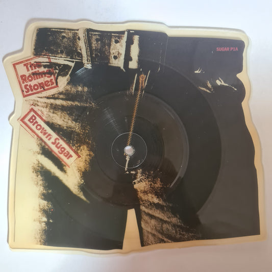 The Rolling Stones – Brown Sugar/Bitch - 1984 - Shaped, Single, Picture Disc - Vinyl Record - Sound Hound Records