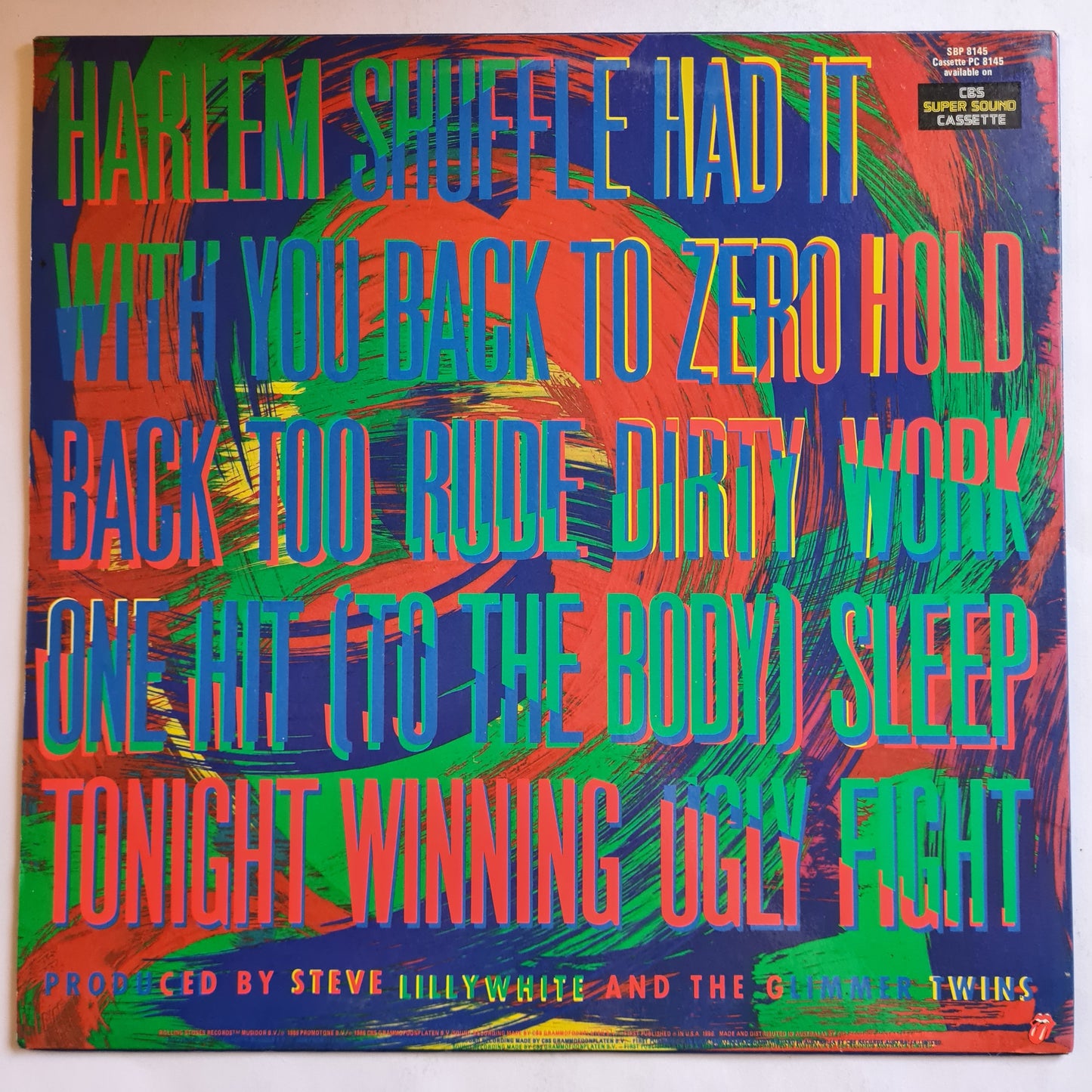 The Rolling Stones – Dirty Work - 1986 - Vinyl Record LP - Sound Hound Records