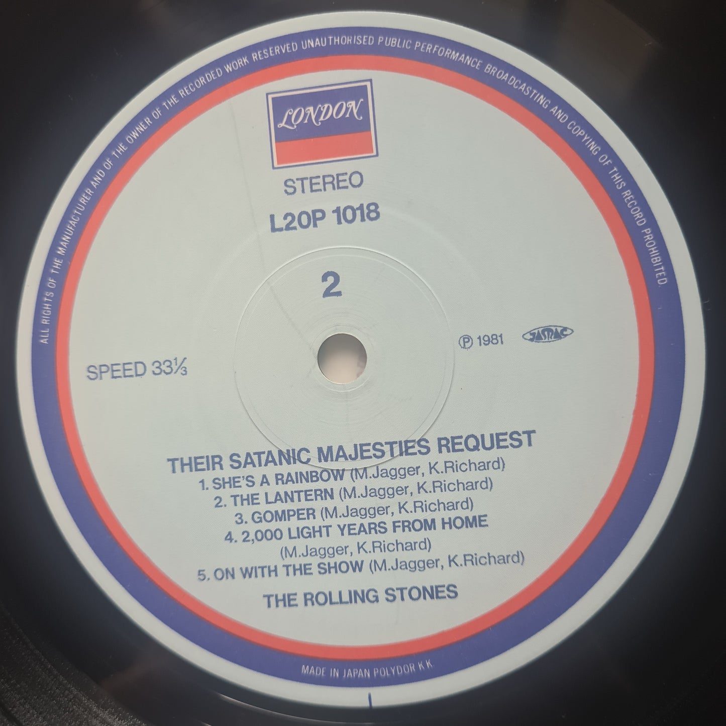 The Rolling Stones – Their Satanic Majesties Request - 1967 (1981 Japanese Pressing)- Vinyl Record LP - Sound Hound Records