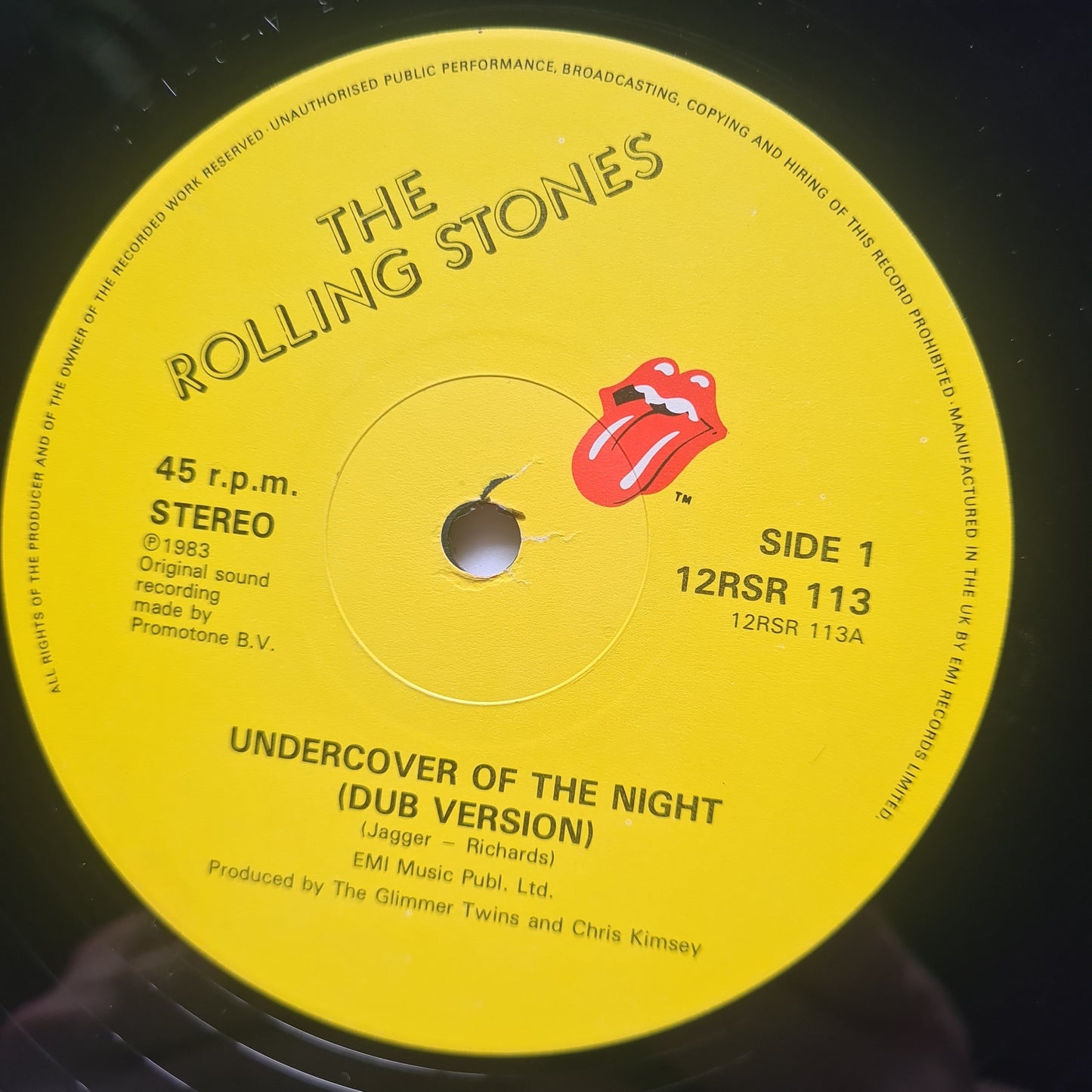 The Rolling Stones – Undercover Of The Night (Extended Cheeky Mix) - 1983 - Vinyl Record (12inch single) - Sound Hound Records