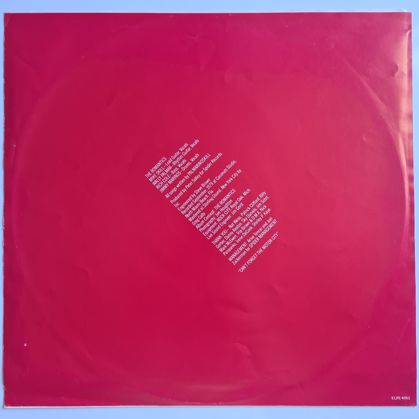 The Romantics – The Romantics - 1980 - Vinyl Record LP - Sound Hound Records