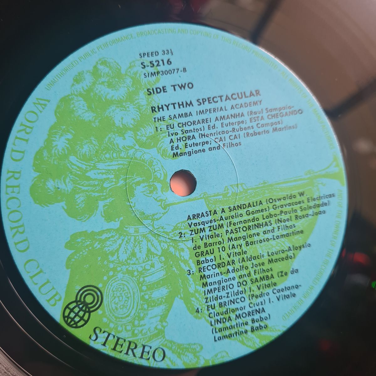 The Samba Imperial Academy – Rhythm Spectacular - 1972 - Vinyl Record LP 🇧🇷